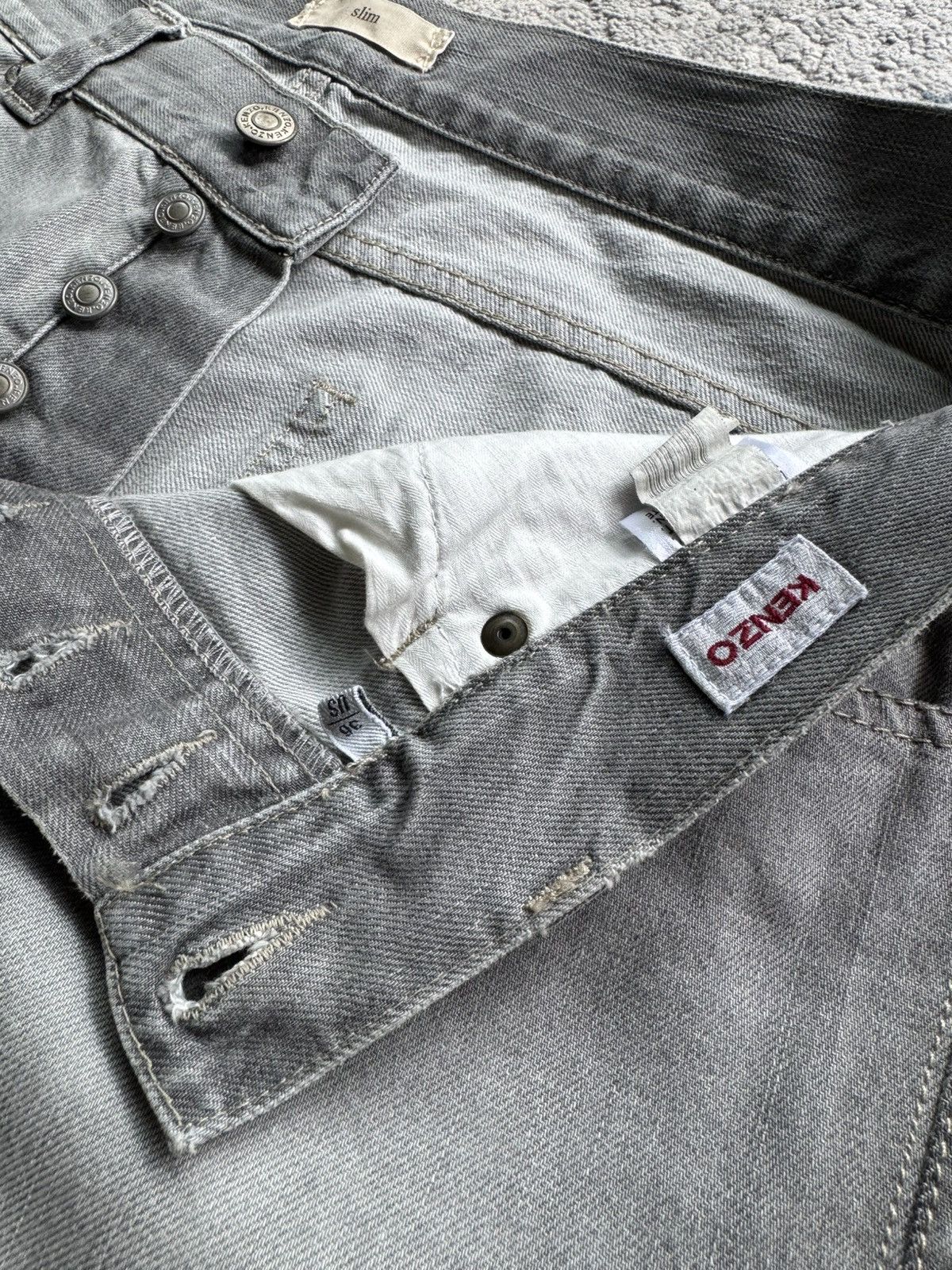 Kenzo Kenzo Vintage Gray Denim jeans Size 36 Size US 36 / EU 52 - 7 Thumbnail