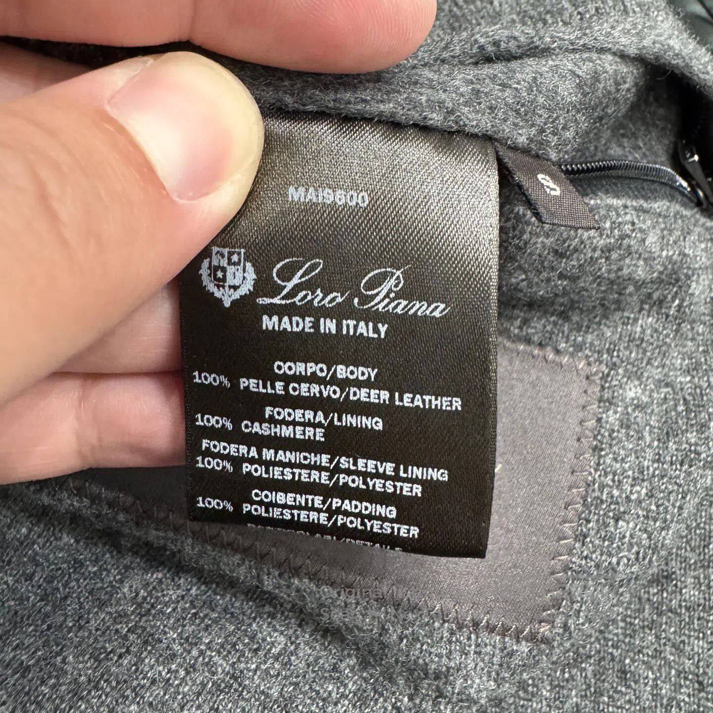 Loro Piana LORO PIANA Goat leather-spliced cashmere hooded jacket| Size US S / EU 44-46 / 1 - 6 Thumbnail
