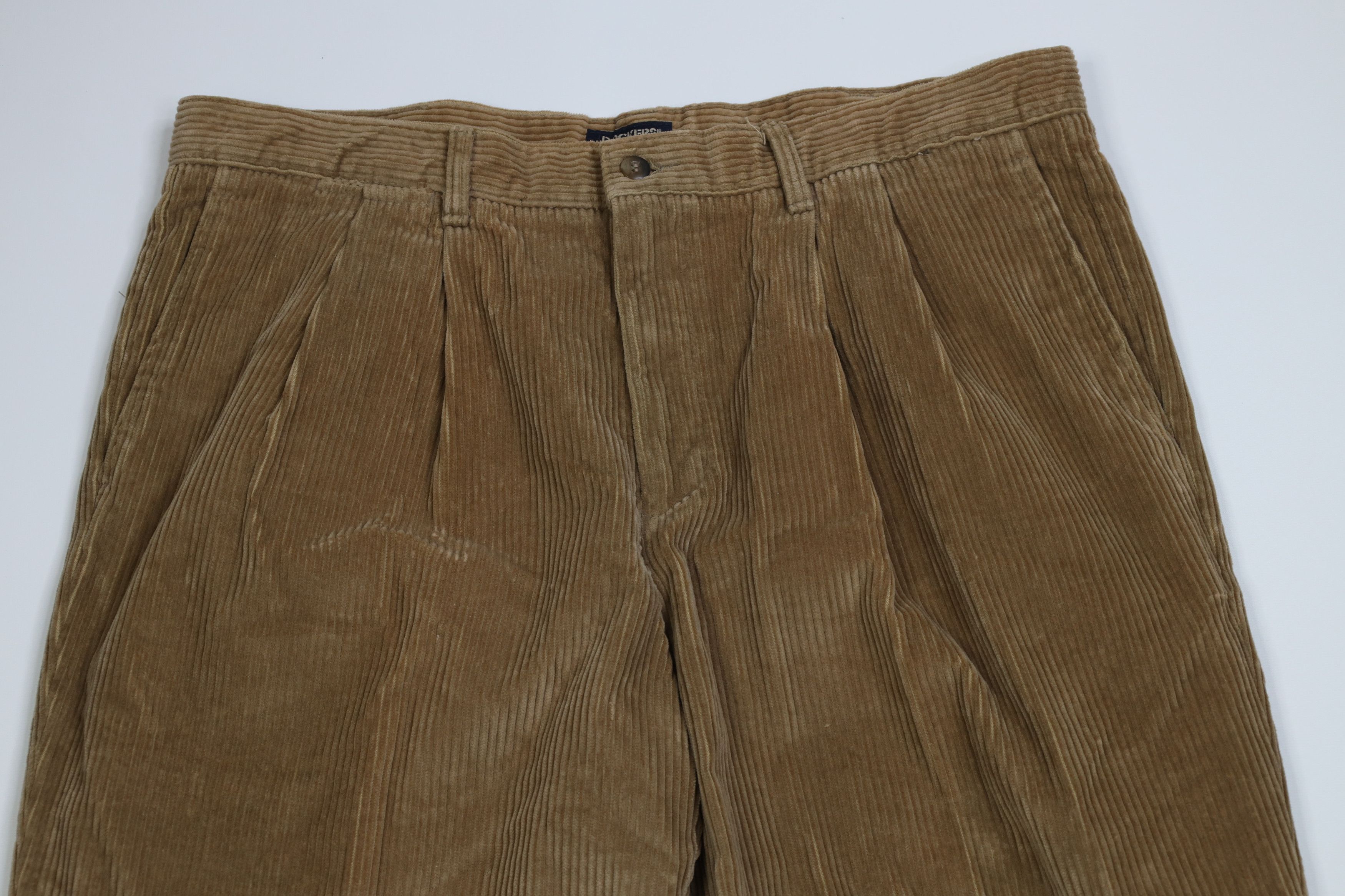 Vintage Vintage 90s Streetwear Relaxed Wide Leg Corduroy Chino Pants Size US 38 / EU 54 - 2 Thumbnail