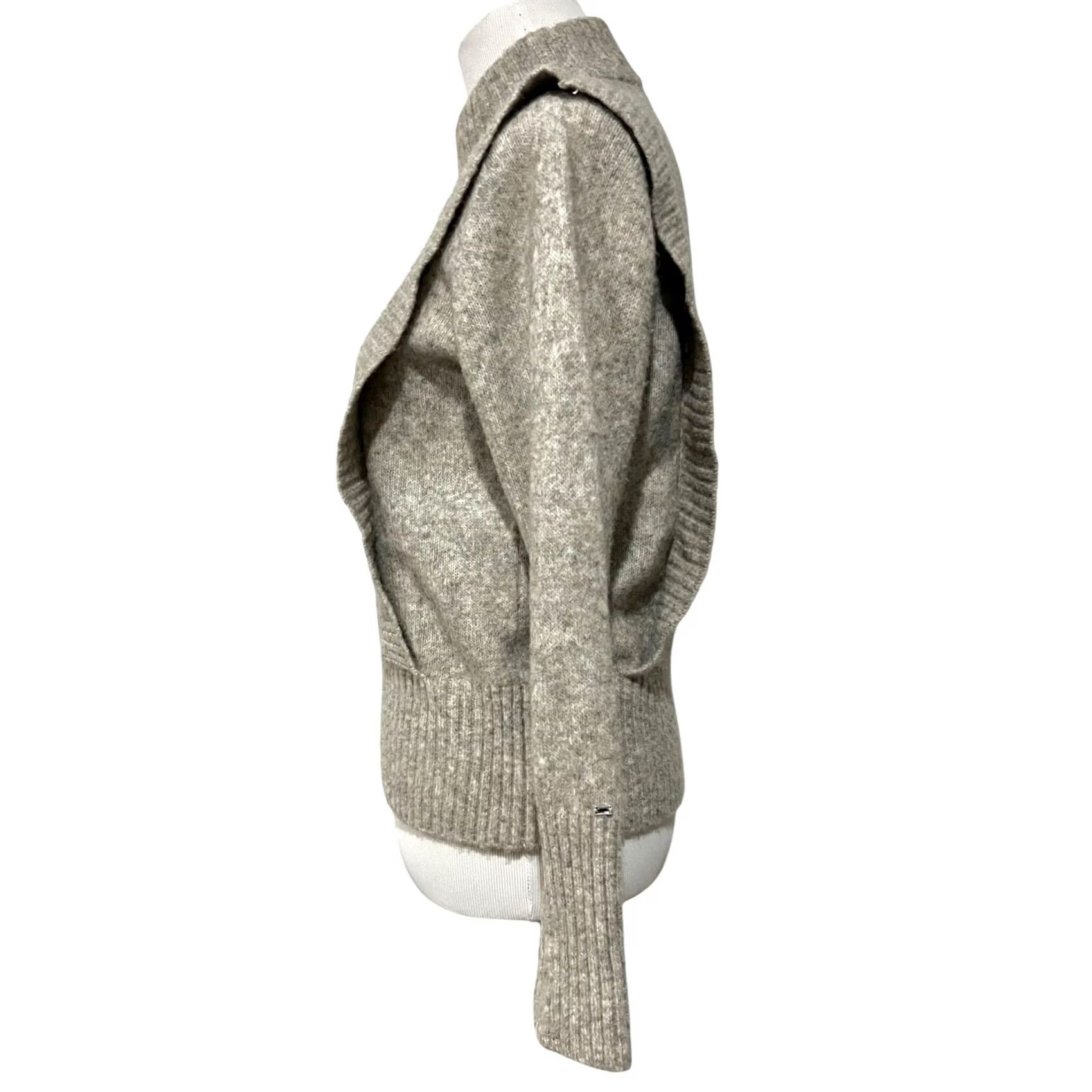 Vintage Katrin Uri Women’s Sweater Pullover Wool Blend Taupe Gray Mock Neck Sz M Pullover Wool Blend Gray Womens Sweater M Size M / US 6-8 / IT 42-44 - 3 Thumbnail