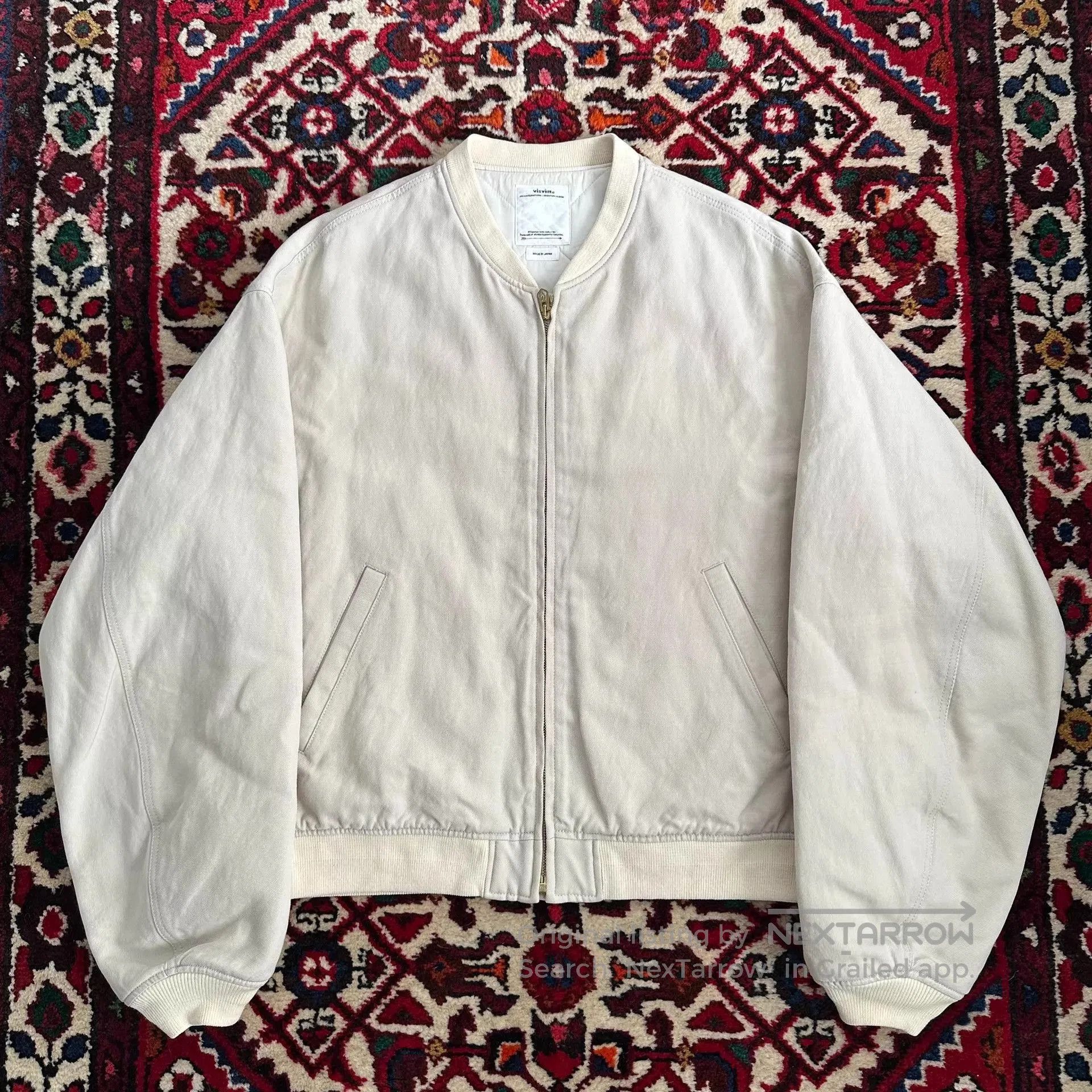 Visvim White Zip-Front Bomber Jacket Size L. Size US L / EU 52-54 / 3 - 1 Thumbnail