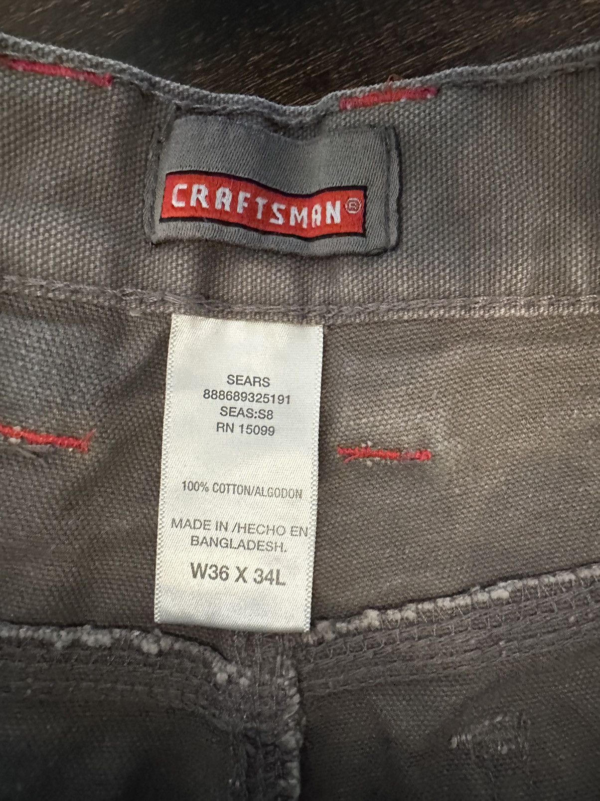 Craftsman Craftsman Workwear Carpenter Men’s Pants Gray 36x24 Hemmed Size US 36 / EU 52 - 7 Thumbnail