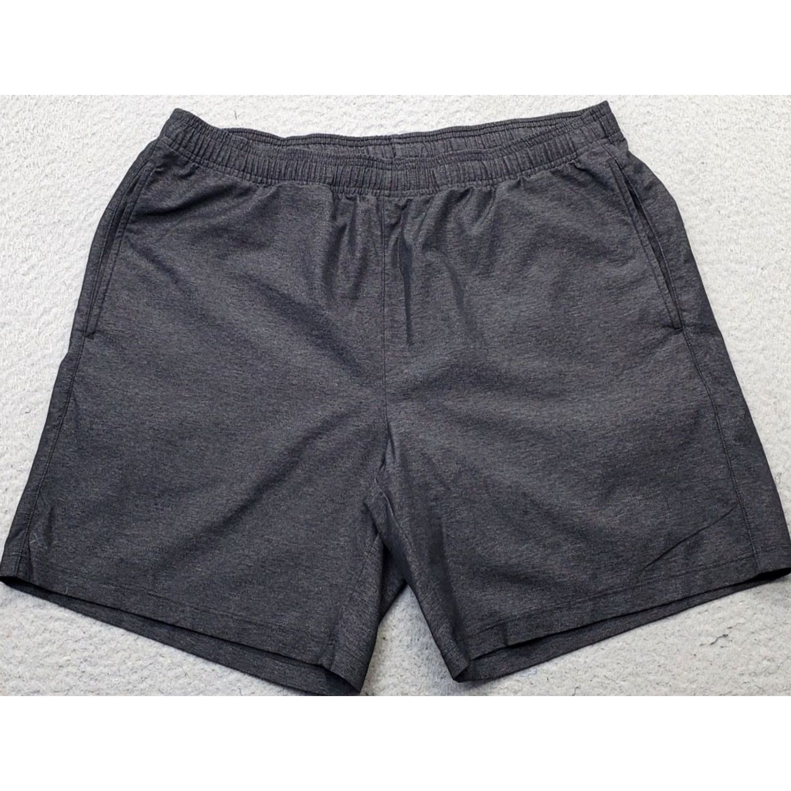 Rhone Rhone Mens Running Shorts Gray Stretch Pleated Front Elastic Waist Pull On: Mens Size L Size US 33 - 2 Thumbnail