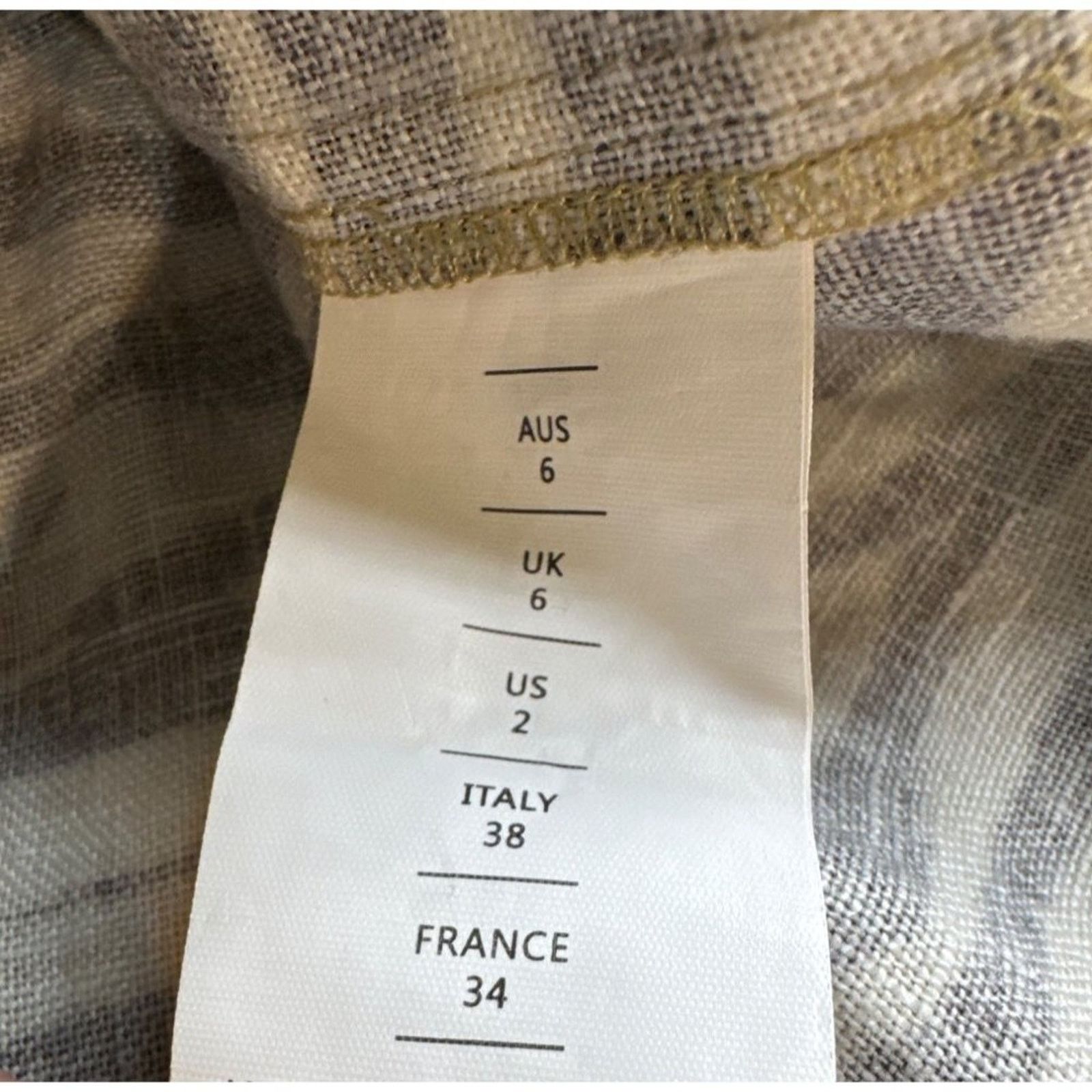NICHOLAS Nicholas Zebra Mini Linen Dress Cream and Blackm NO Belt 2 Size XS / US 0-2 / IT 36-38 - 7 Thumbnail