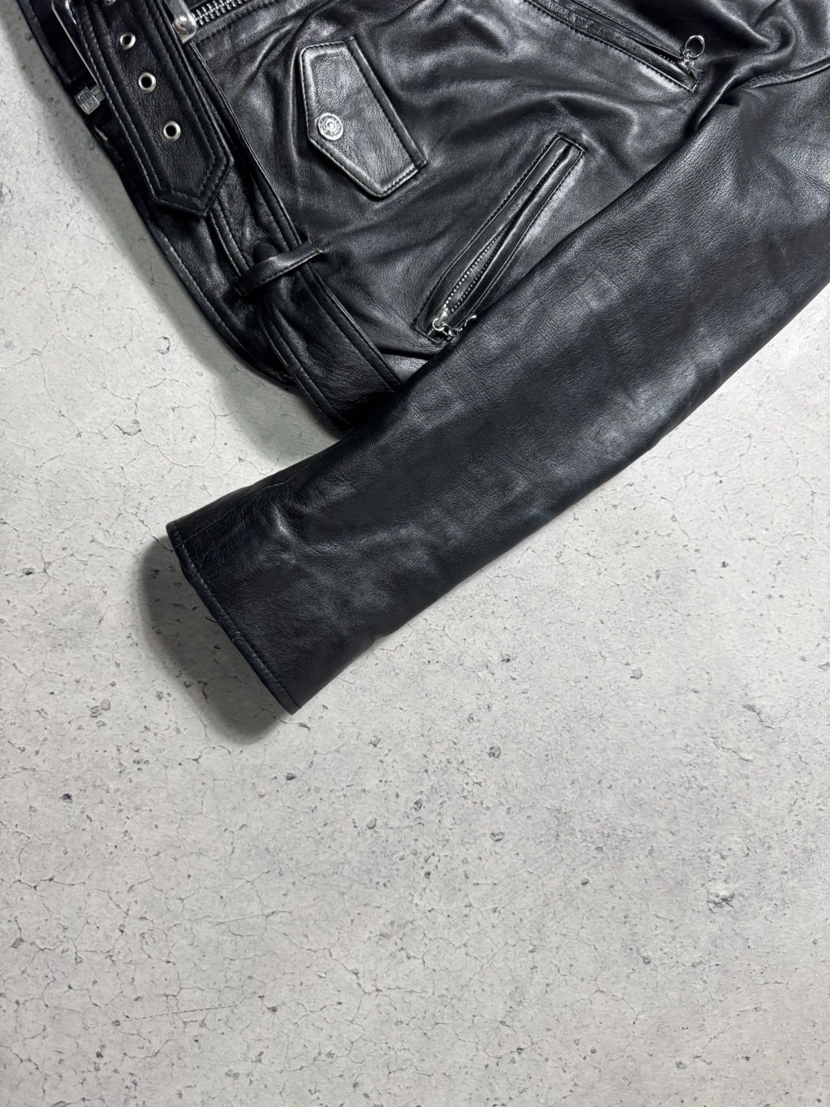 Schott Schott Nyc Women’s Leather Biker Jacket Size M Black Size M / US 6-8 / IT 42-44 - 3 Thumbnail