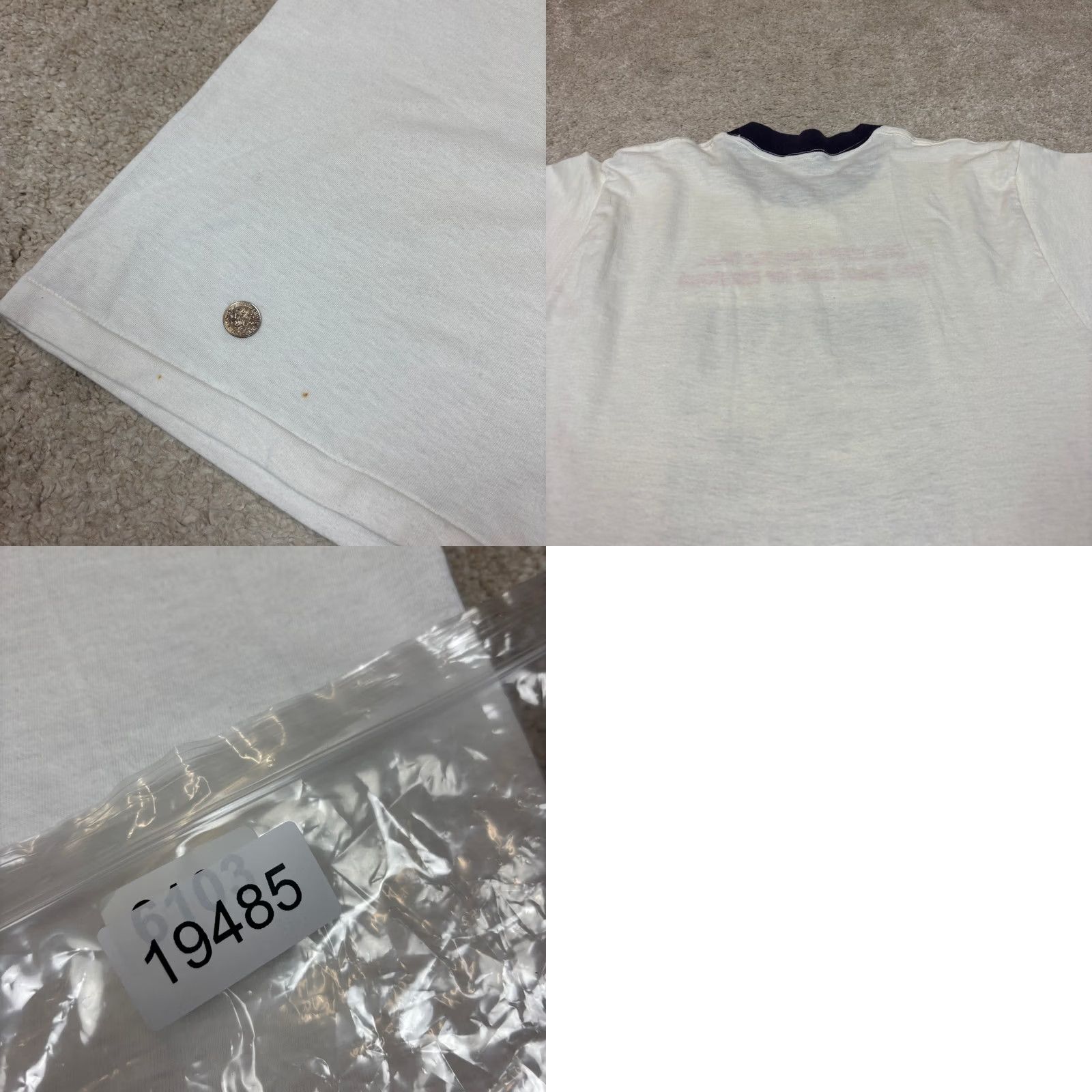 NASA VINTAGE 80s Moon Landing Ringer T Shirt Men''s Small Neil Armstrong NASA Apollo 11 Size US S / EU 44-46 / 1 - 9 Thumbnail