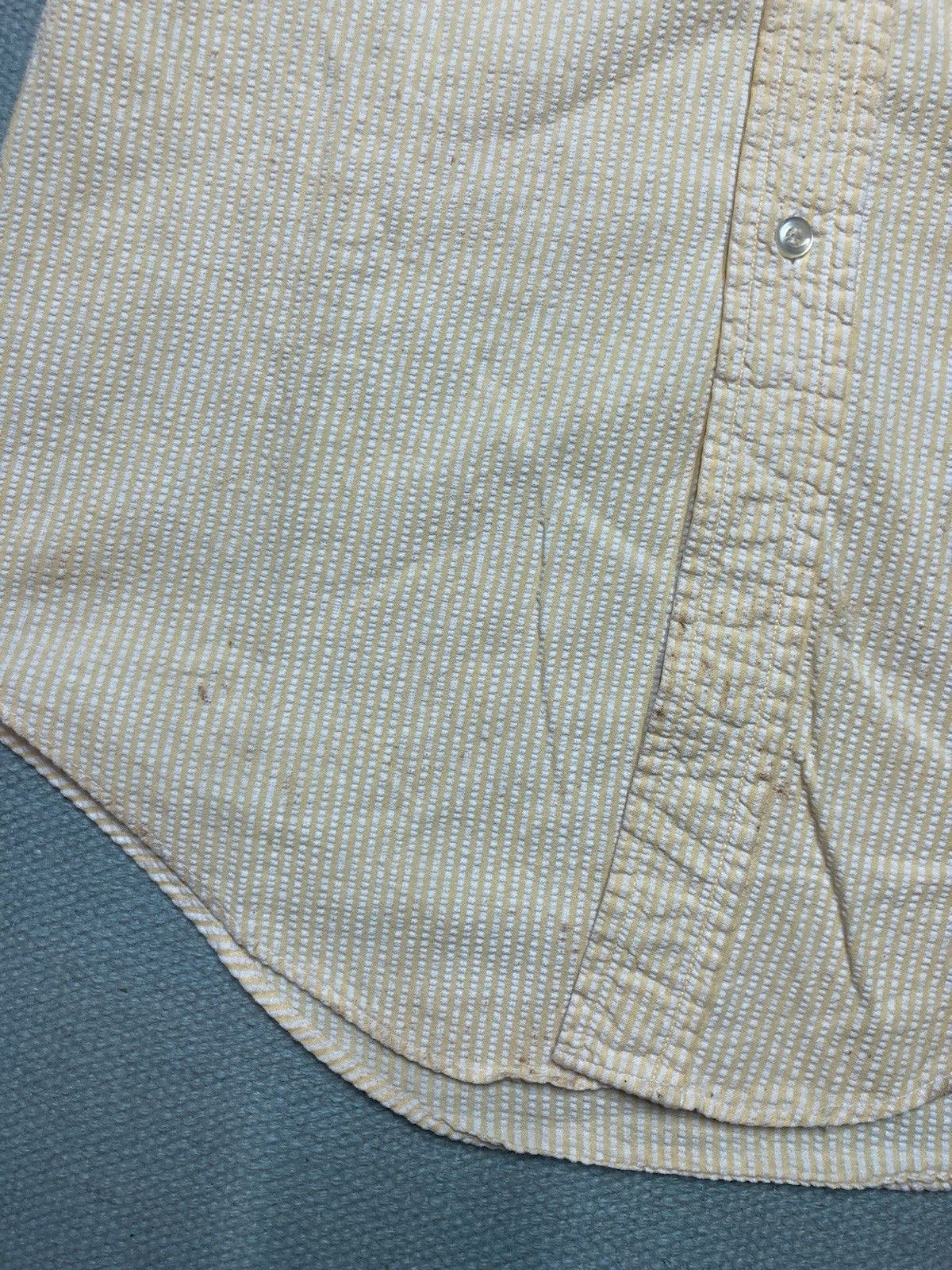 Vintage 1950s 60s button shirt seersucker striped textured medium Size US M / EU 48-50 / 2 - 2 Thumbnail