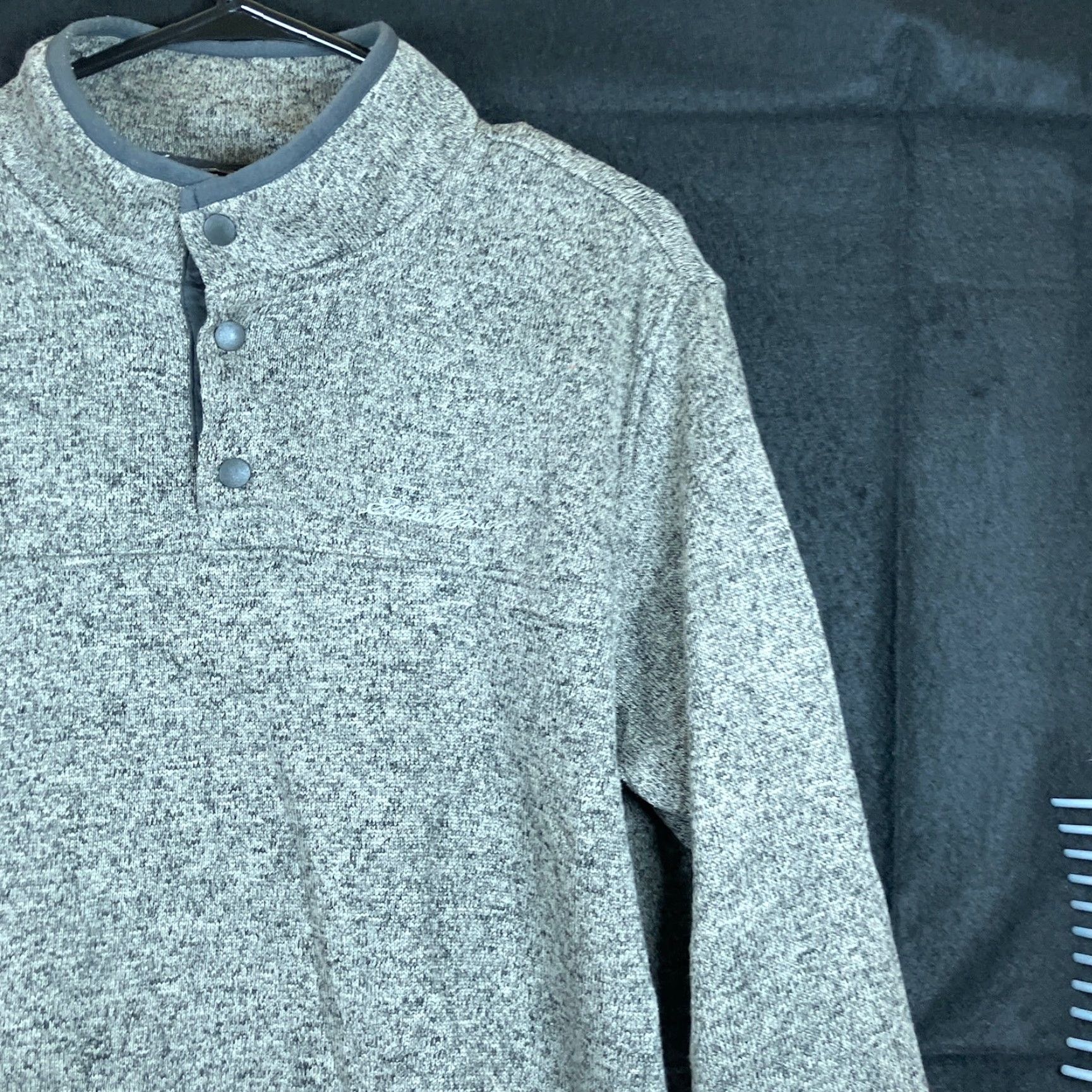Eddie Bauer Eddie Bauer Mens Sweater Gray Pullover 1/4 Snap Mock Radiator Fleece Large Size US L / EU 52-54 / 3 - 5 Thumbnail
