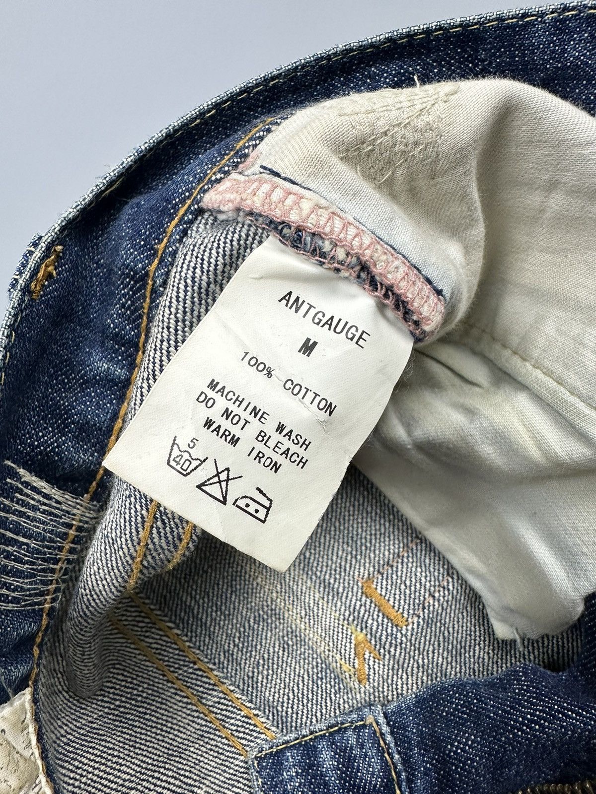 If Six Was Nine Sick Distressed Antgauge Boro Whiskered Flared Denim Size US 30 / EU 46 - 10 Thumbnail