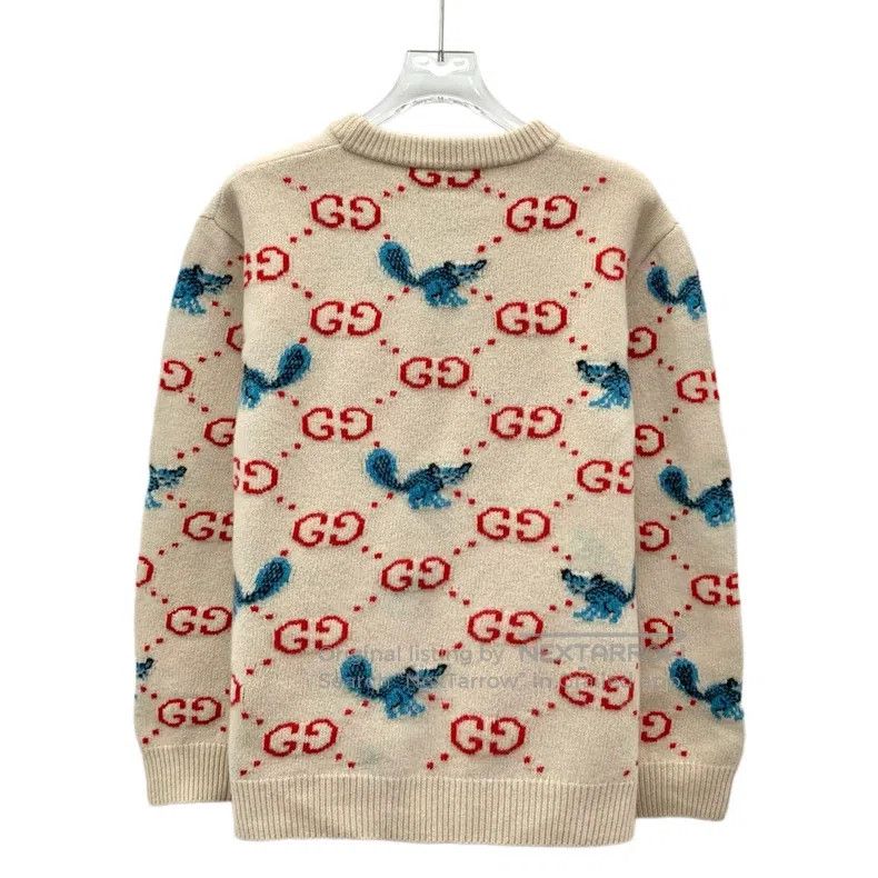 Gucci Gucci Colour block logo jacquard animal full print wool ro Size US S / EU 44-46 / 1 - 2 Thumbnail