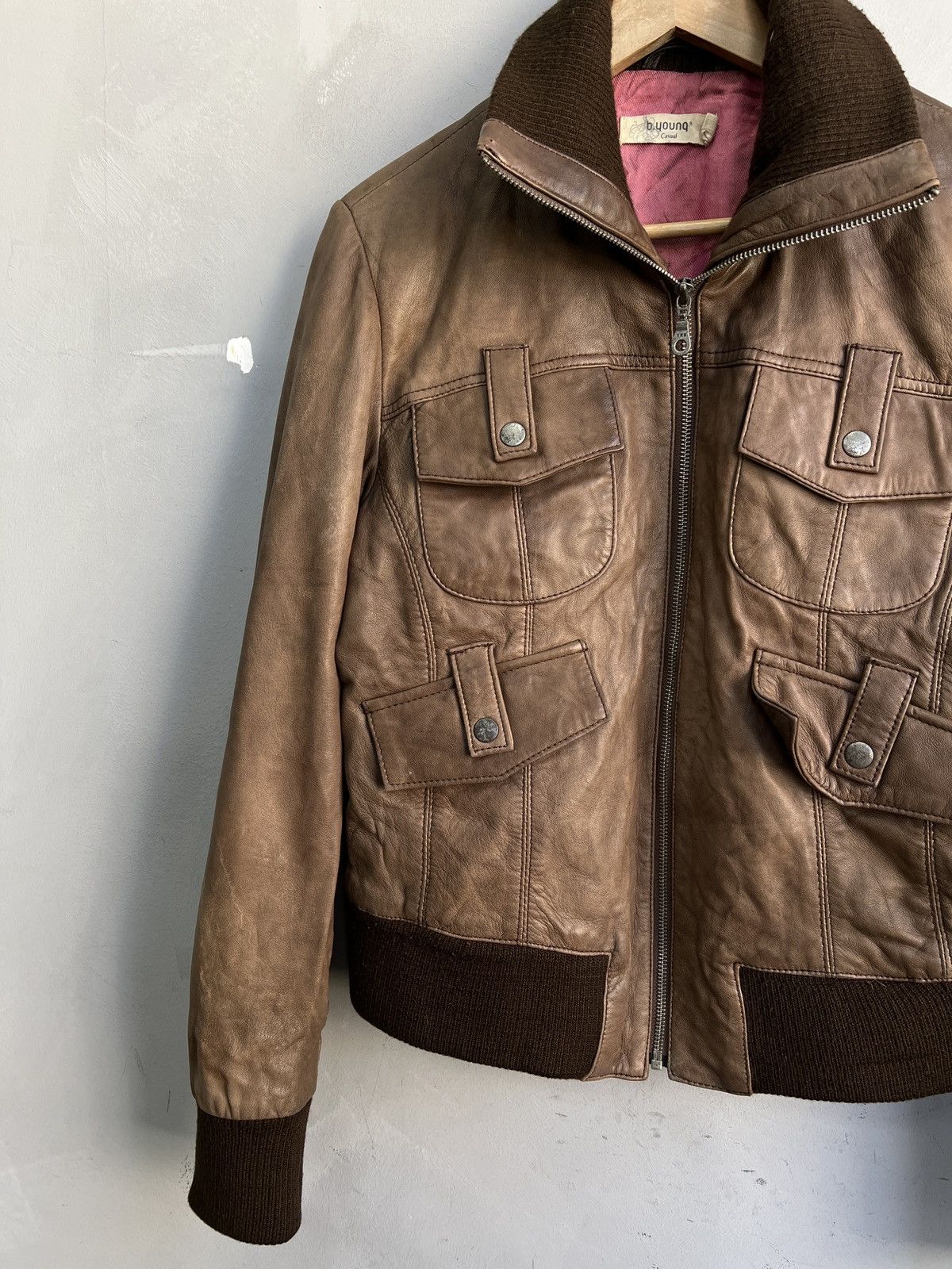 14th Addiction Gothic avant garde cropped bomber leather jacket y2k hype Size US M / EU 48-50 / 2 - 4 Thumbnail