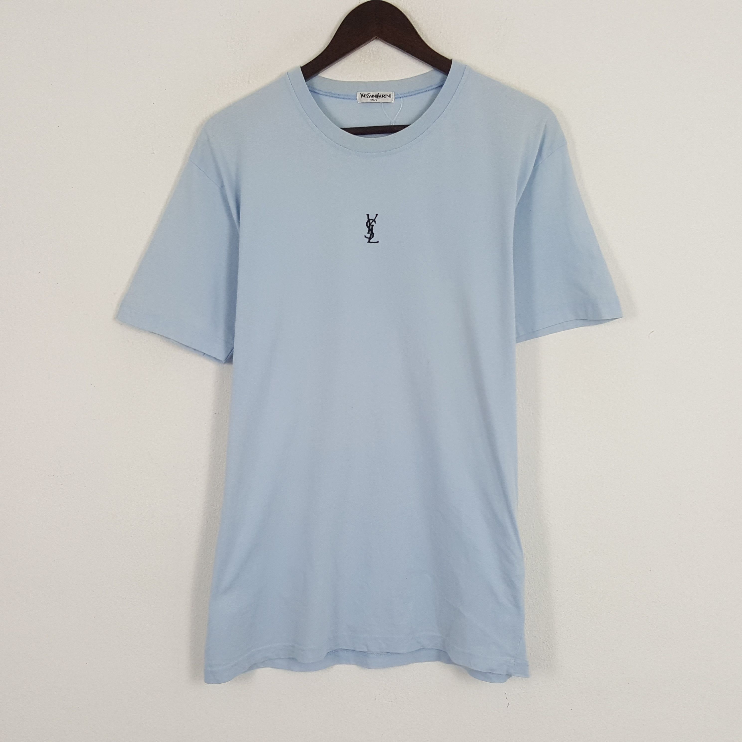Vintage × Yves Saint Laurent Vintage Yves Siant Laurent Embroidery Logo Tshirt Size US M / EU 48-50 / 2 - 1 Thumbnail