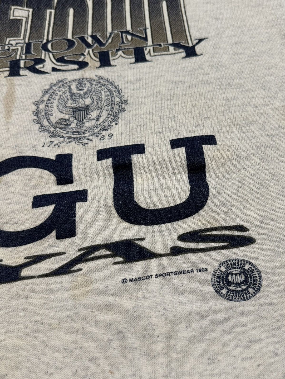 NCAA Vintage Georgetown Hoyas Sweatshirt Crewneck 90s Boxy 1993 Size US L / EU 52-54 / 3 - 7 Thumbnail
