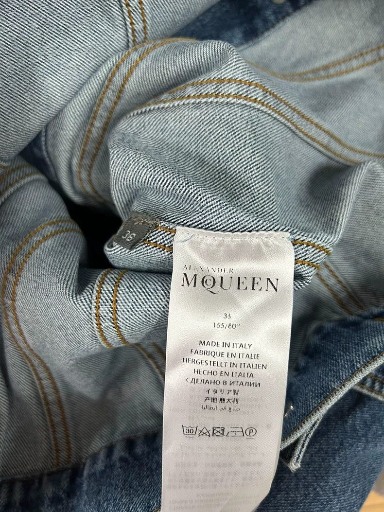 Alexander McQueen Alexander Mcqueen Blue denim strap off-the-shoulder top Size XS / US 0-2 / IT 36-38 - 6 Thumbnail