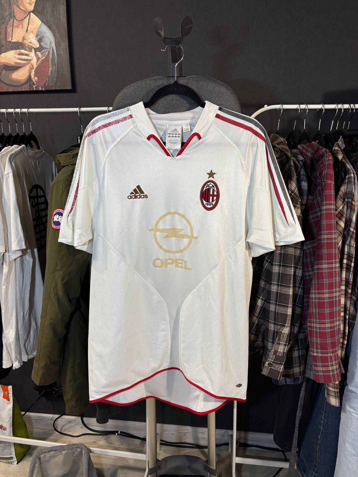 Adidas 2004/05 Vintage Adidas Milan soccer jersey Size:M Size US M / EU 48-50 / 2 - 1 Thumbnail