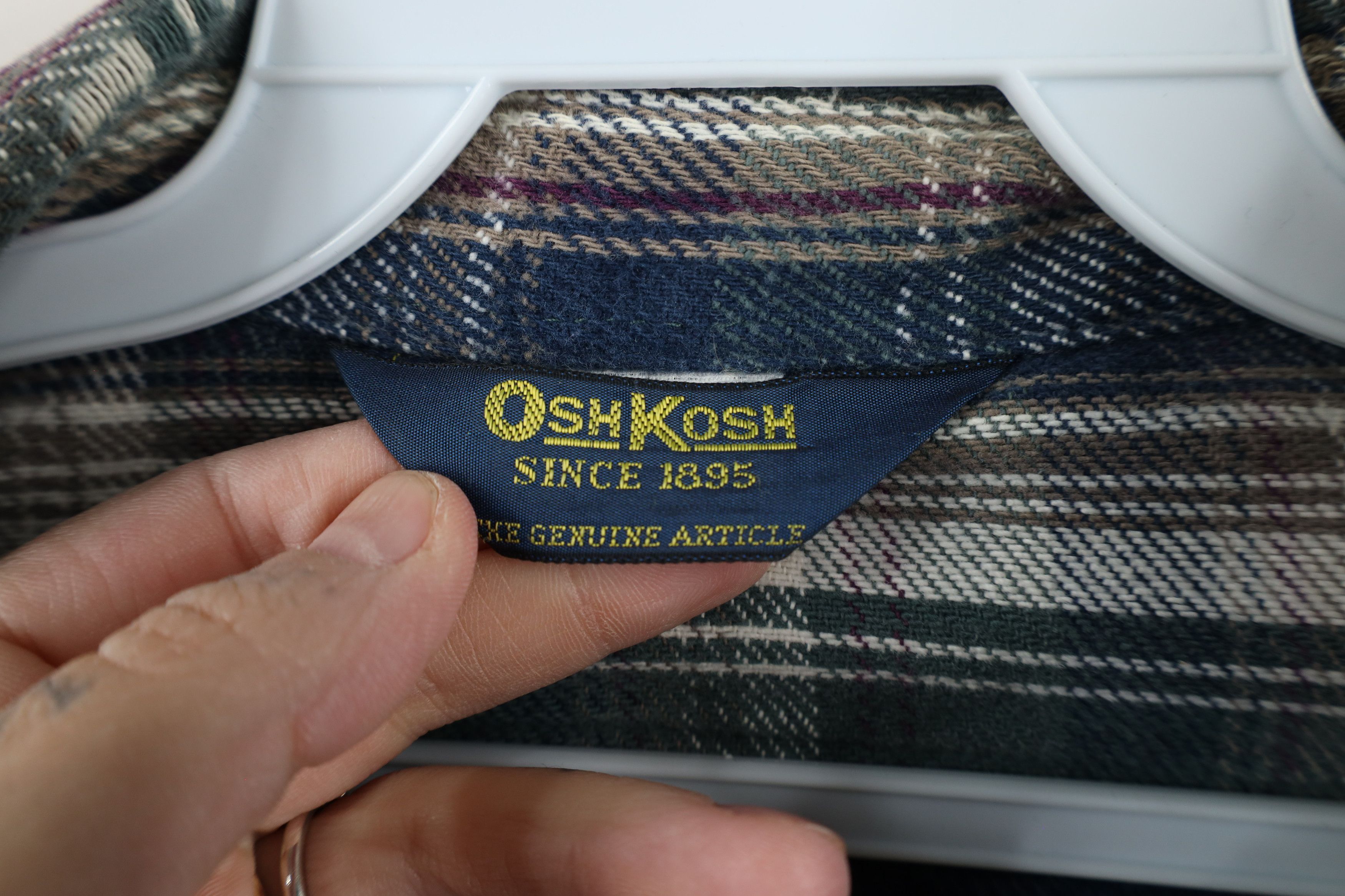 Vintage Vintage 90s OshKosh B'Gosh Heavy Flannel Button Shirt USA Size US XXL / EU 58 / 5 - 12 Thumbnail