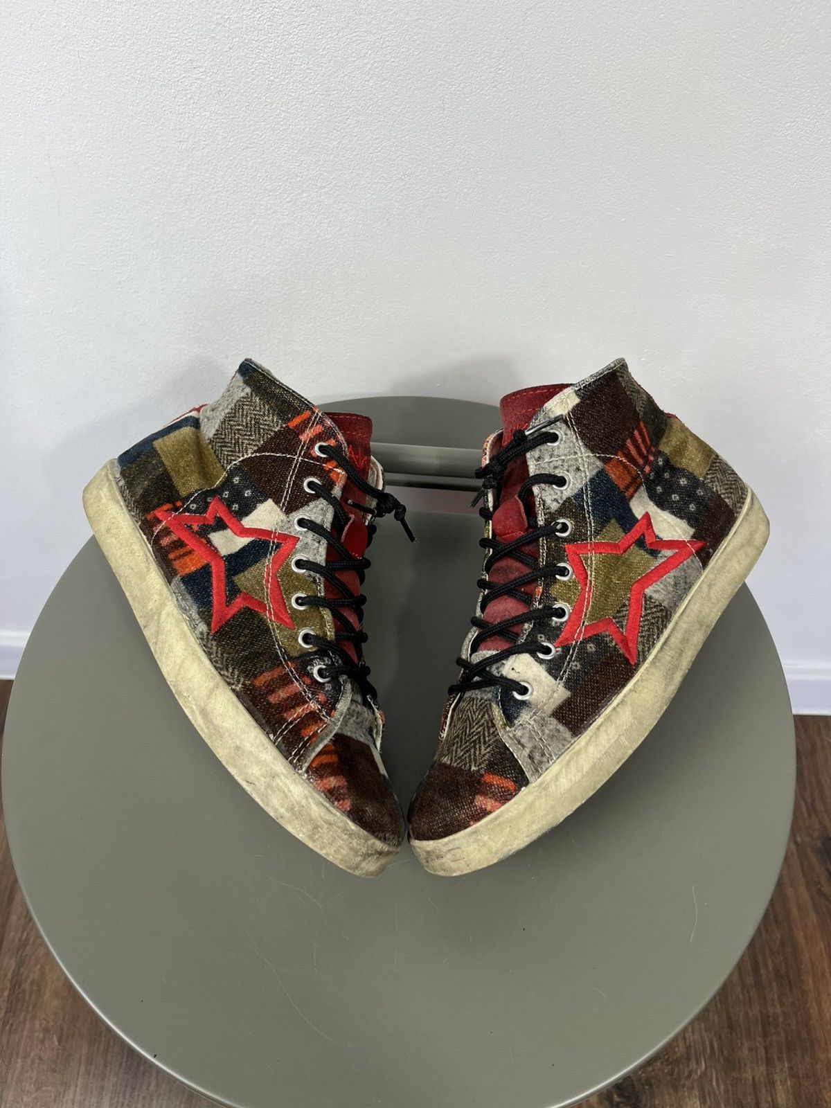 Other Ishikawa Handmade Patchwork High Top Sneakers Shoes EU 38 Size US 7 / IT 37 - 1 Thumbnail