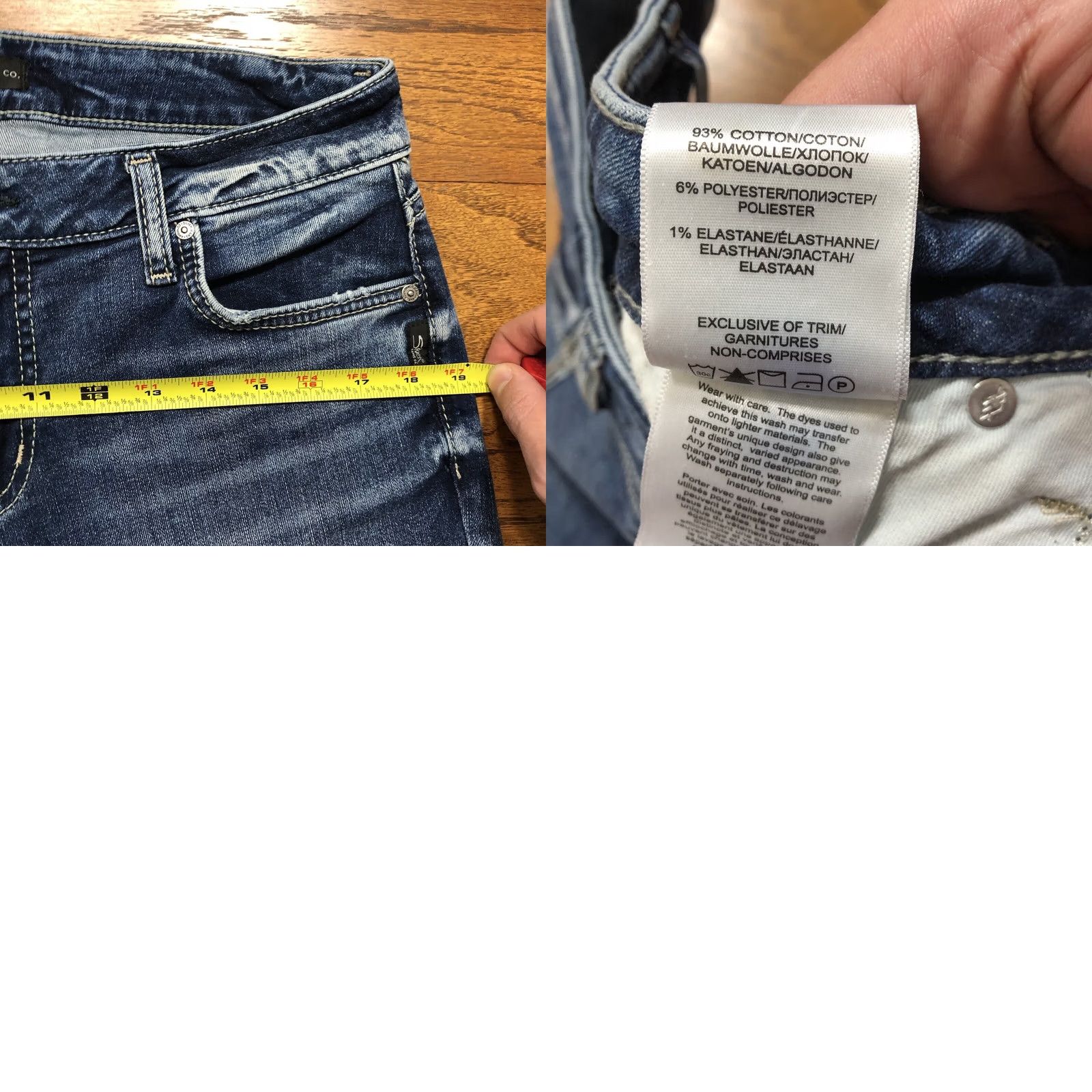 Silver Jeans Co. Silver Jeans Womens Jeans Elyse Slim Bootcut Mid Rise Blue Denim 29x31 Size 29" - 9 Thumbnail