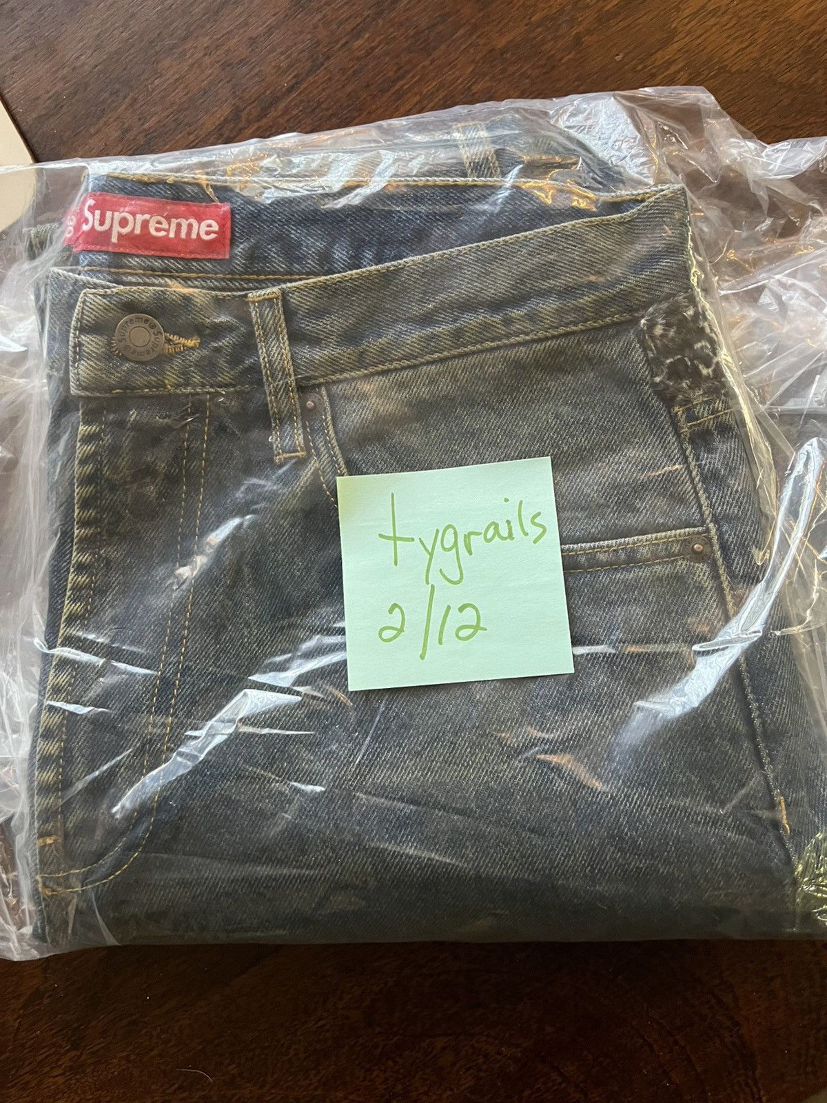 Supreme Supreme Leopard Faux Fur Fit Jean Washed Indigo Size 30 Size US 30 / EU 46 - 4 Thumbnail