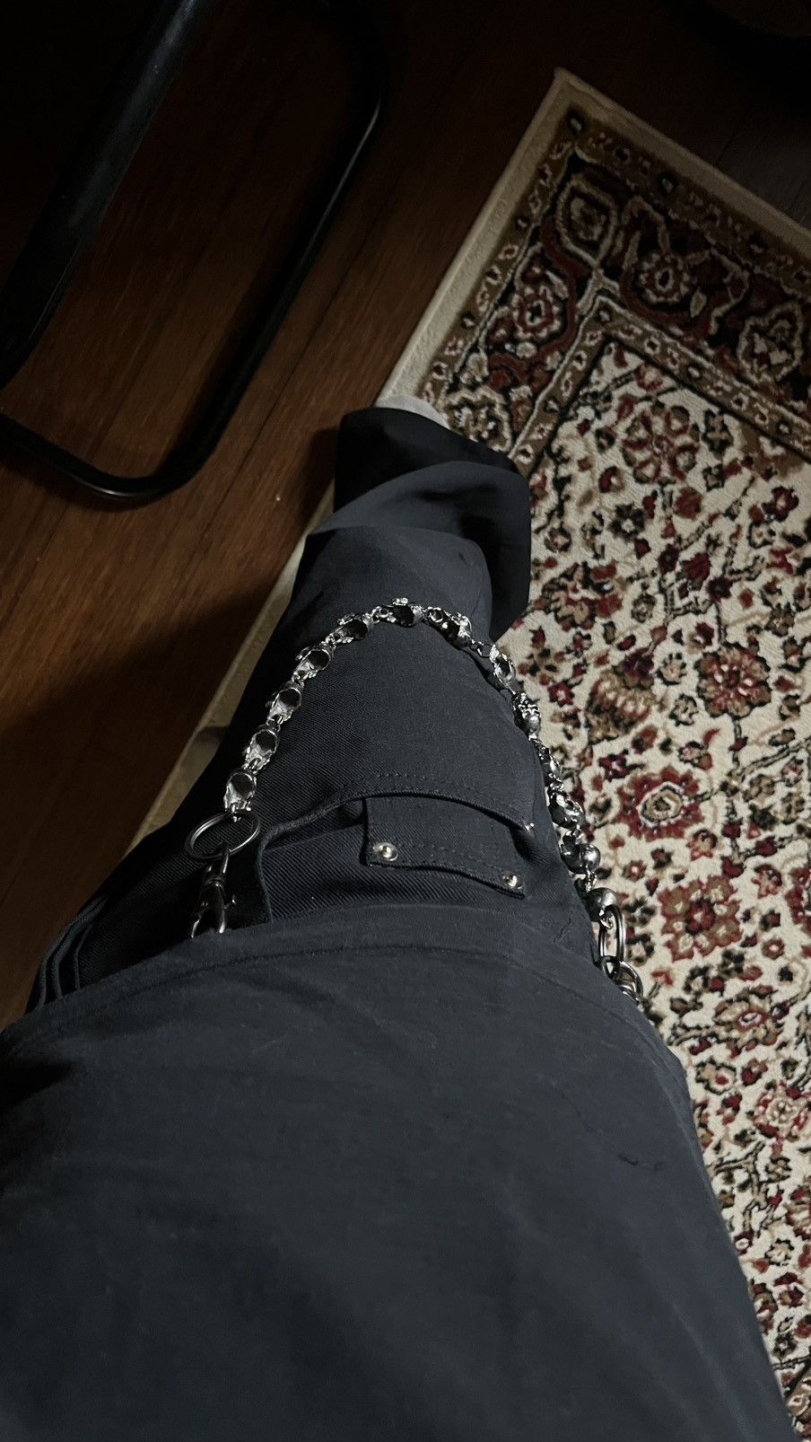 If Six Was Nine Ifsixwasnine Style Obsidian Skull Wallet Chain Size ONE SIZE - 6 Thumbnail