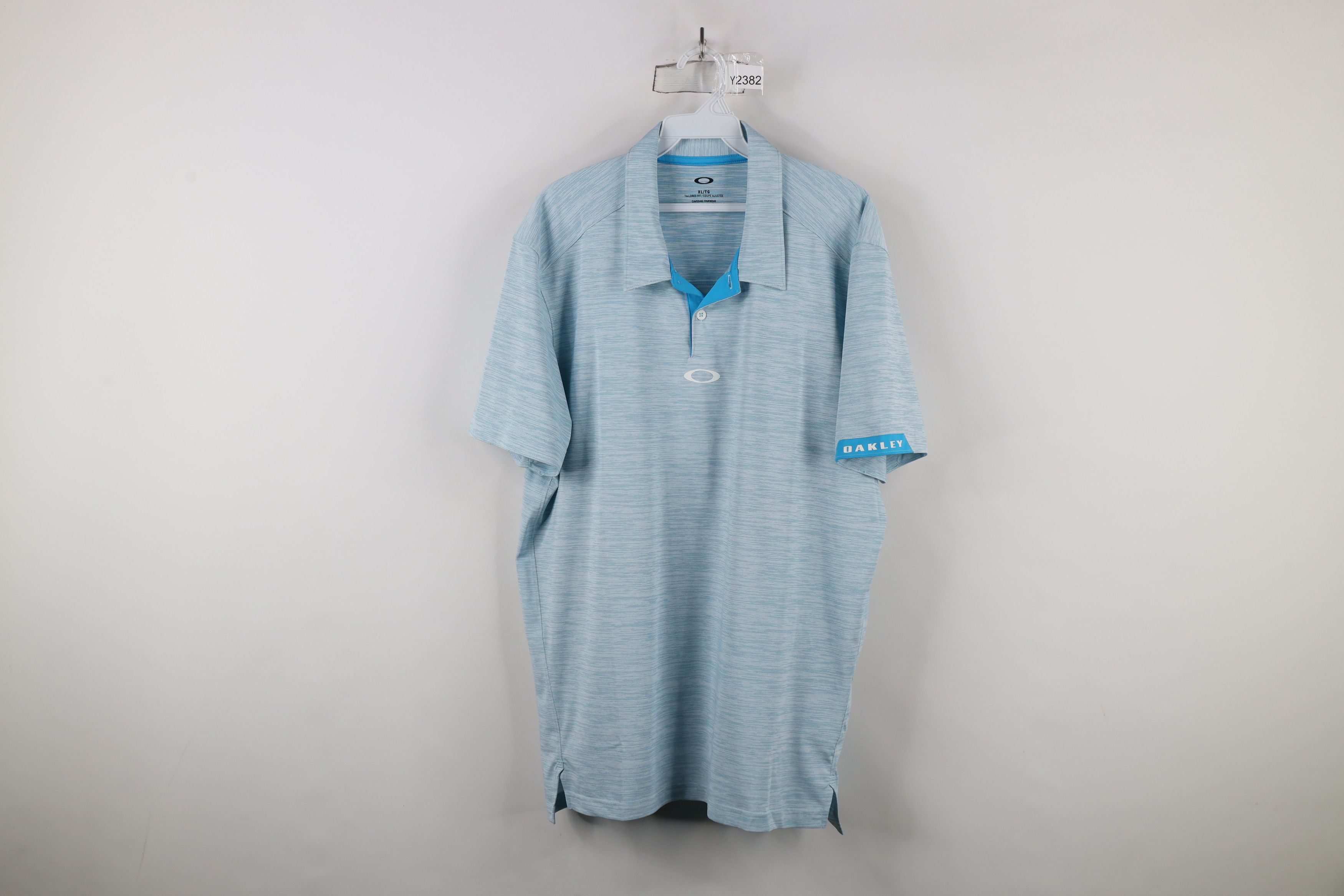 Oakley × Vintage Vintage Y2K Oakley O Logo Golf Polo Shirt Blue Striped Size US XL / EU 56 / 4 - 1 Thumbnail