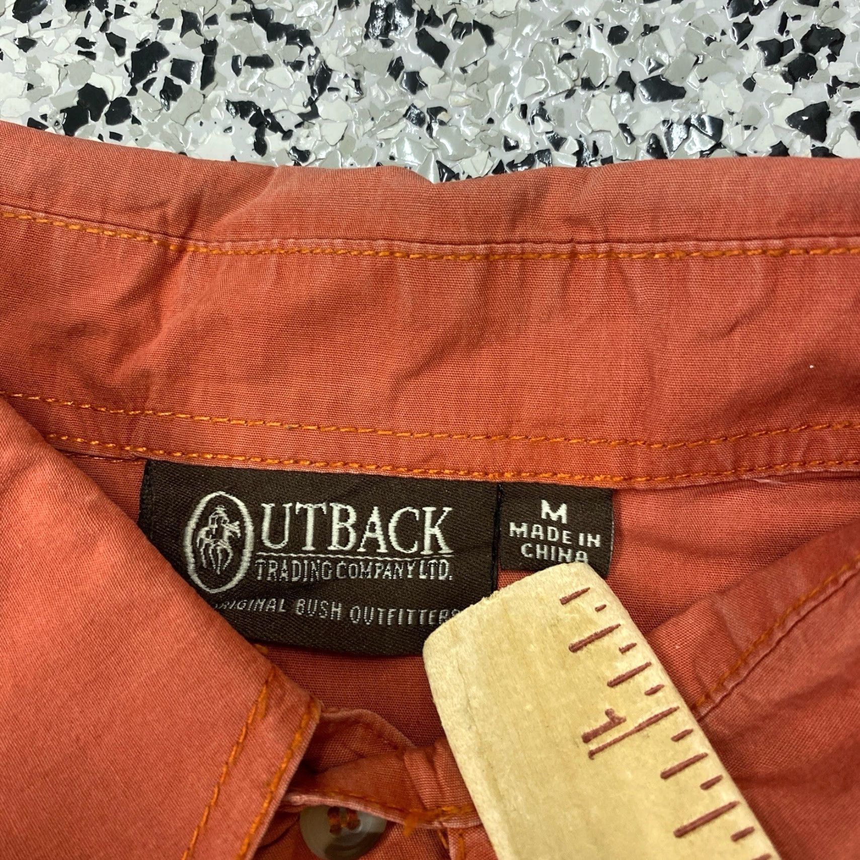 Vintage VINTAGE Outback Trading Shirt Mens M Orange Denim Western Cowboy 90s Casual Button-Up Cotton Long Sleeve Collared Size US M / EU 48-50 / 2 - 4 Thumbnail