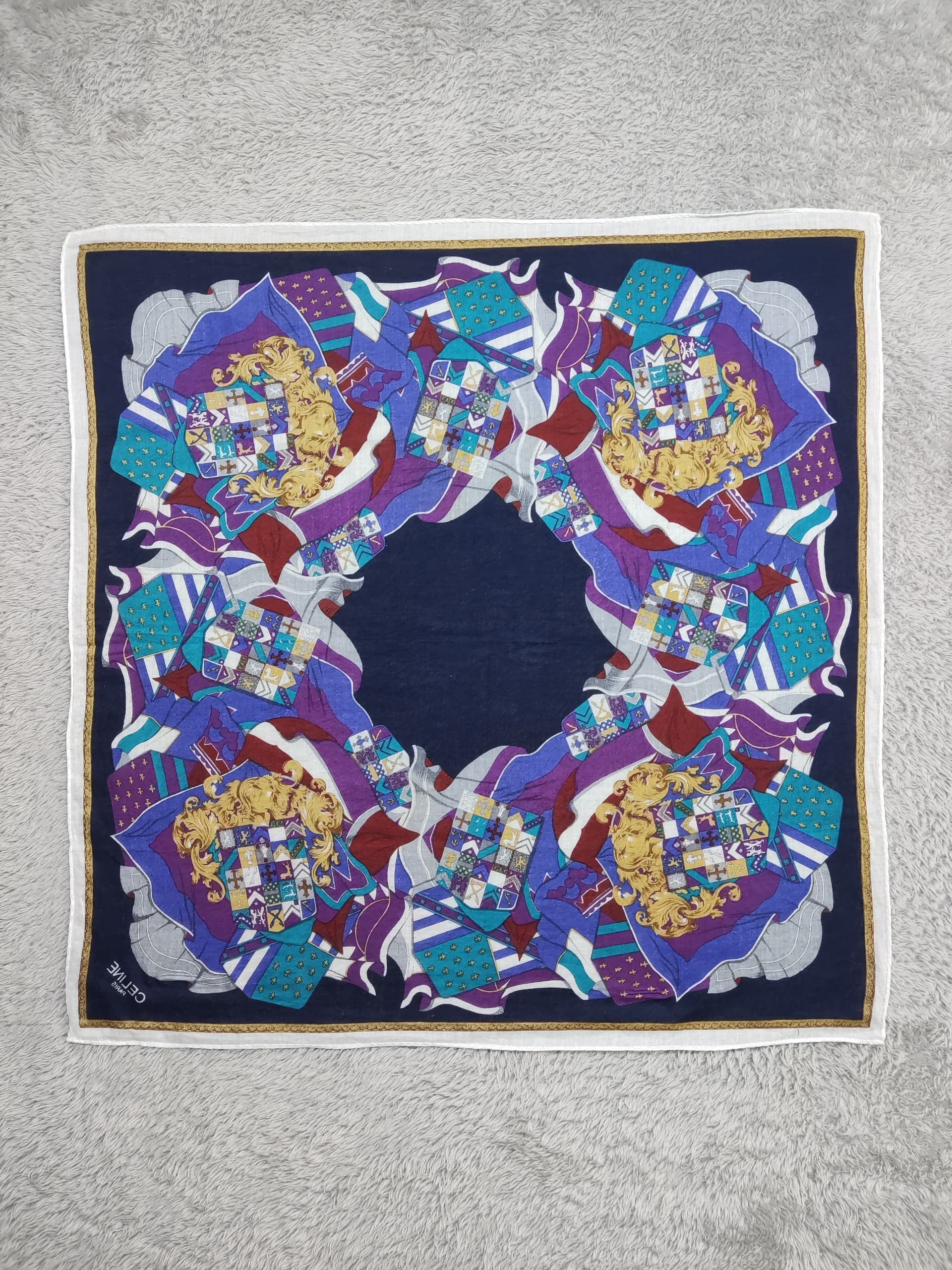 Celine Vintage CELINE Paris Handkerchief Luxury Designer -2 Set Size ONE SIZE - 9 Thumbnail