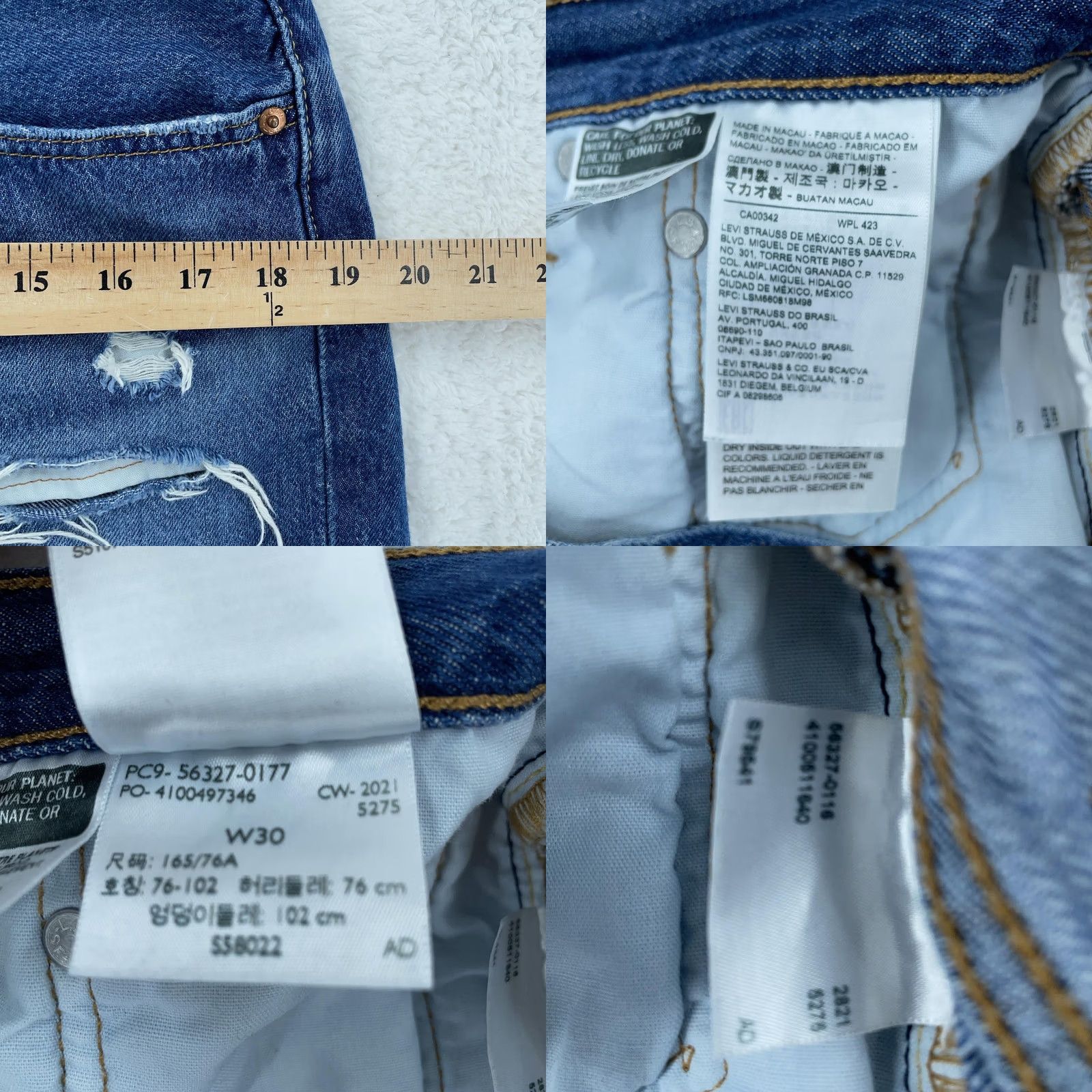Levi's Levi's 501 Denim Cutoff Shorts Size 30 High Rise Distressed Frayed Medium Wash Denim Men Shorts 501 Distressed Pockets Vintage No Mens Size US 30 / EU 46 - 9 Thumbnail