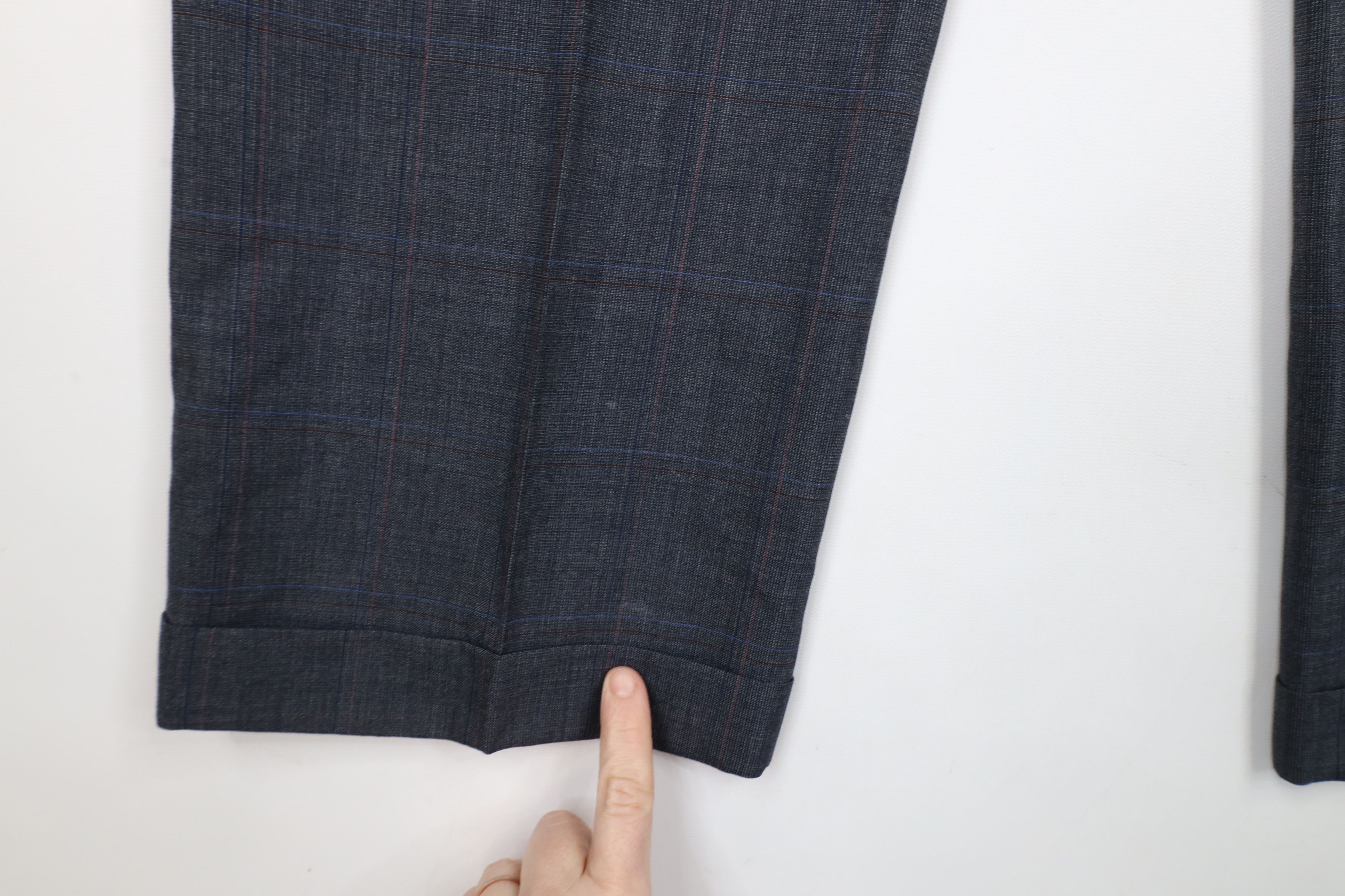 Vintage Vintage 70s Streetwear Cuffed Wide Leg Chino Pants Plaid Size US 34 / EU 50 - 12 Thumbnail