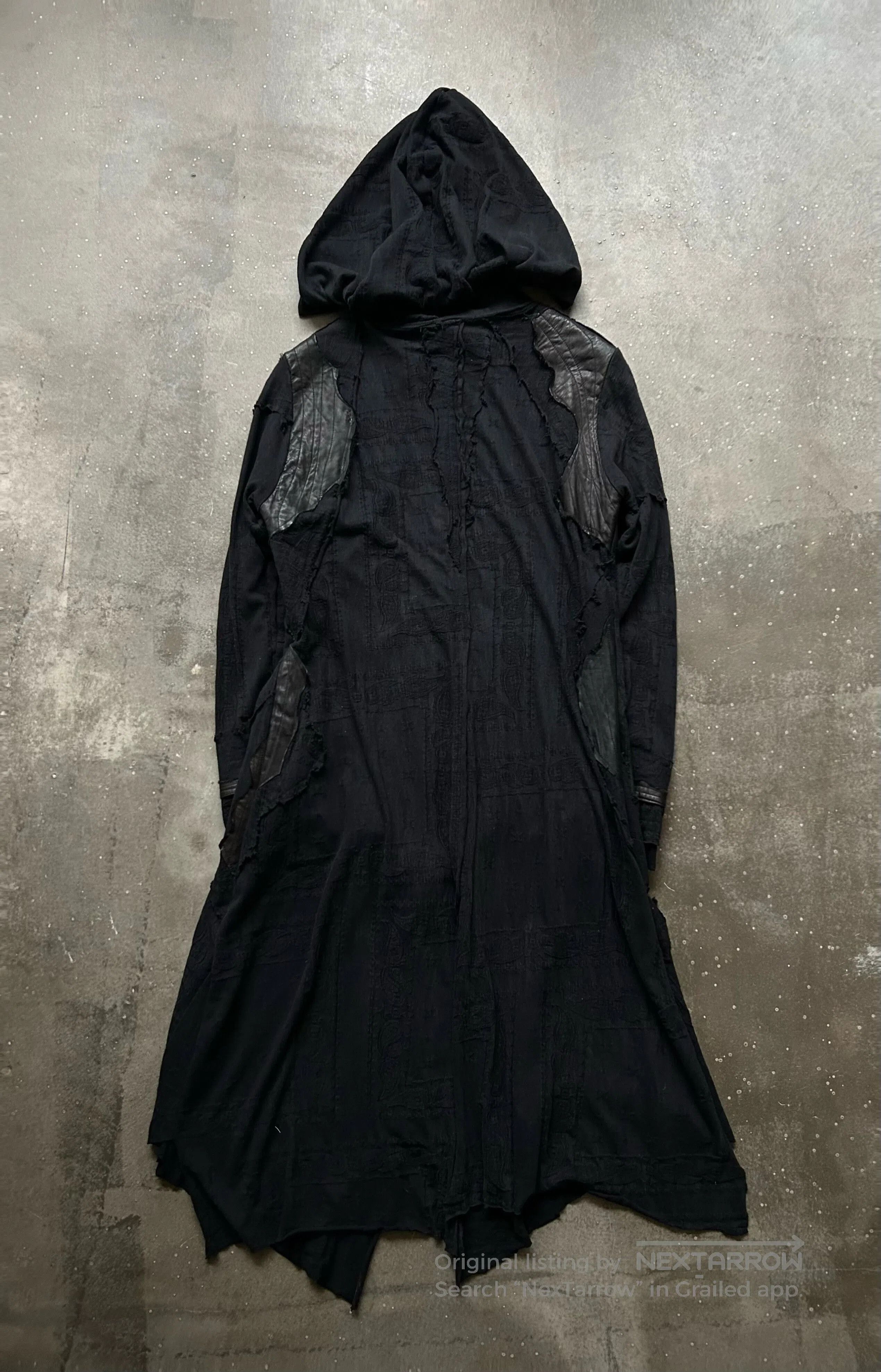 Japanese Brand black patchwork hooded outerwear jacket. Size US L / EU 52-54 / 3 - 4 Thumbnail