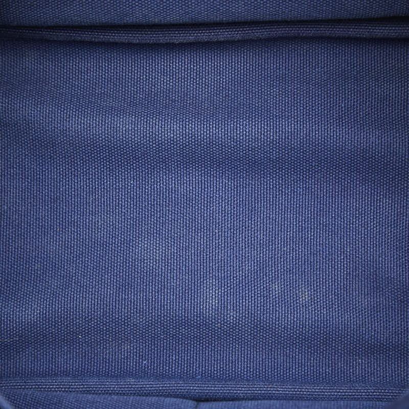 Prada Prada Triangle Logo Plate Canapa Mini Handbag Blue Size ONE SIZE - 5 Thumbnail