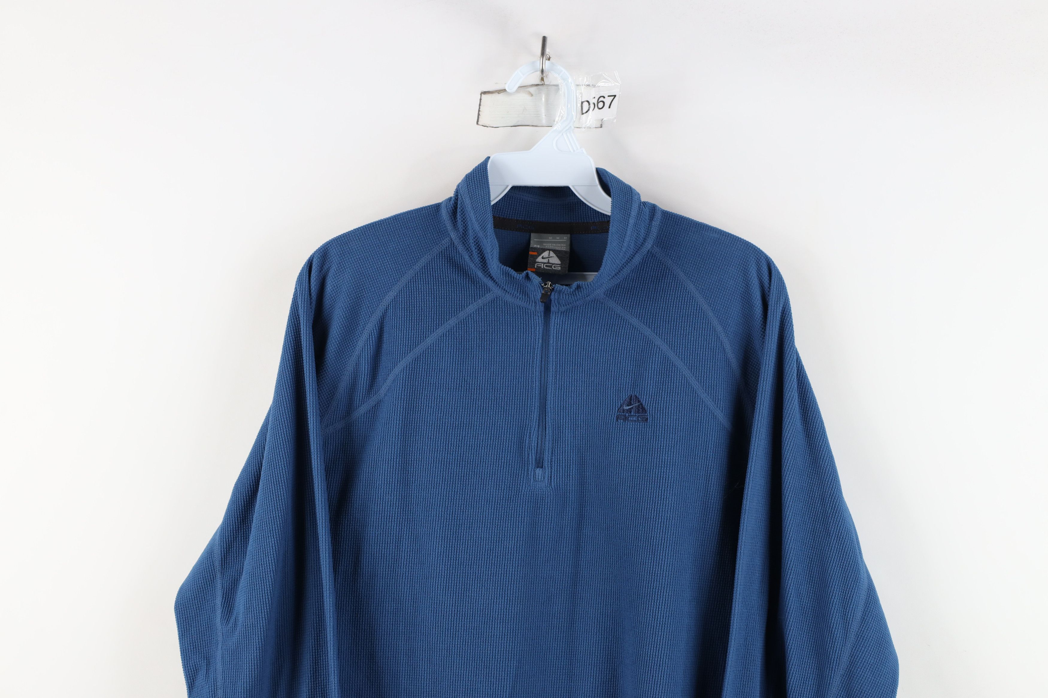 Nike × Vintage Vintage Nike ACG Mini Swoosh Thermal Fleece Half Zip Sweater Size US M / EU 48-50 / 2 - 2 Thumbnail