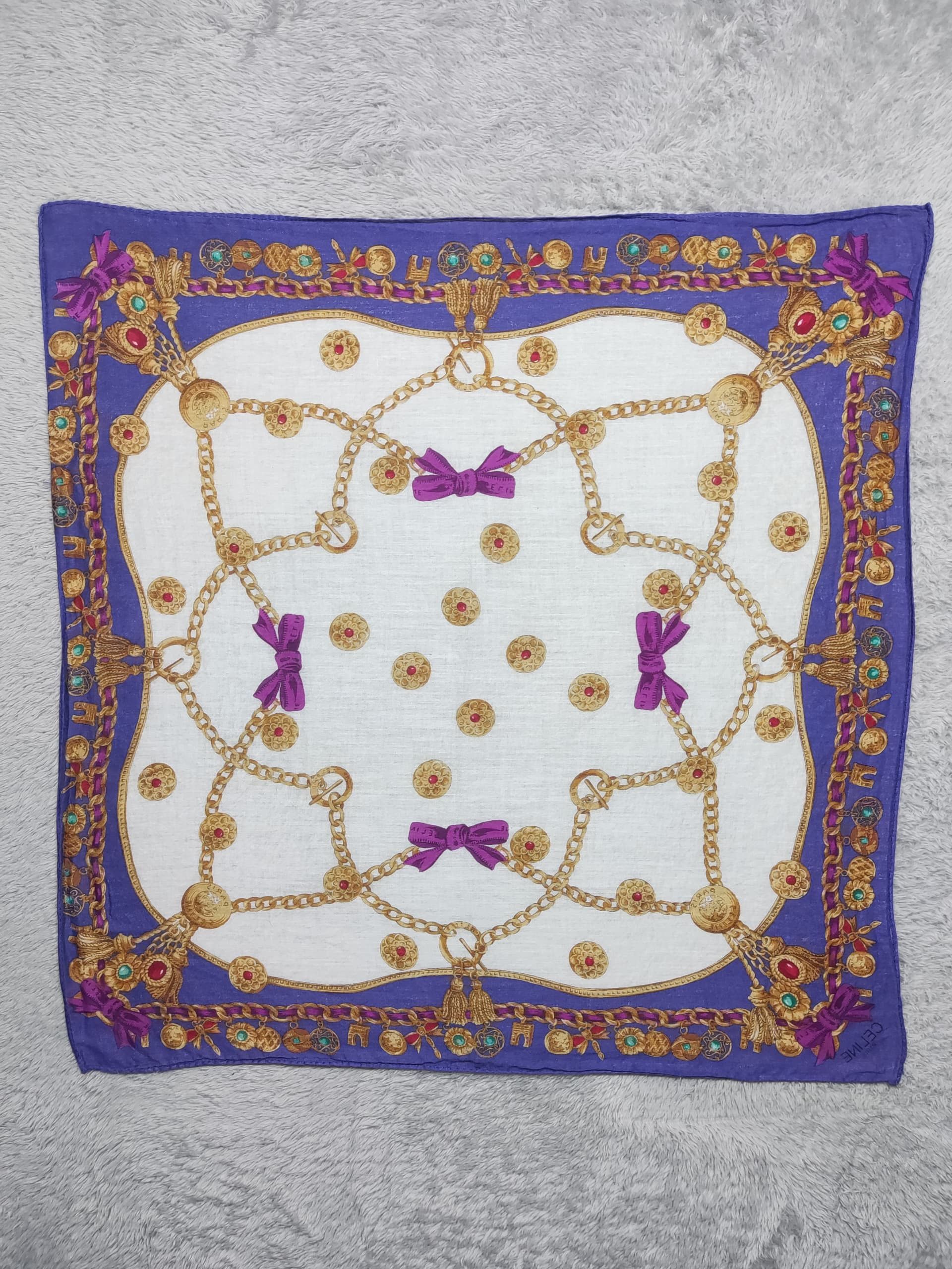 Celine Vintage CELINE Paris Handkerchief Luxury Designer -2 Set Size ONE SIZE - 3 Thumbnail