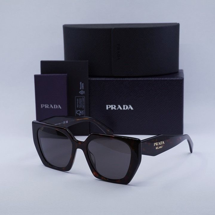 Prada Prada PR15WS 24B40L Sunglasses Dark Havana/Black Square Size ONE SIZE - 11 Thumbnail