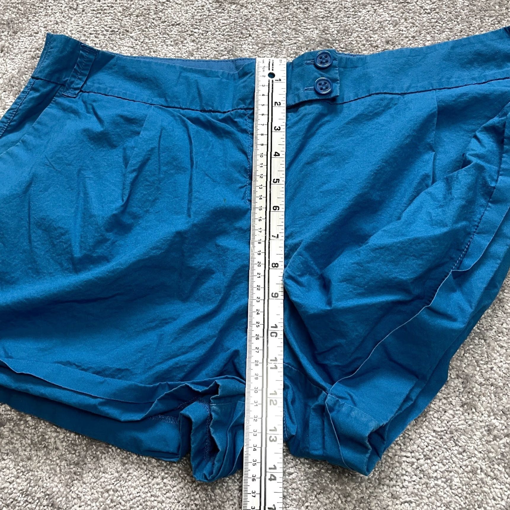 Vintage VINTAGE? No. New york and Co Bermuda Shorts Womens 18 Blue Cotton Casual Ladies 3" Inseam Size 27" / US 4 / IT 40 - 3 Thumbnail