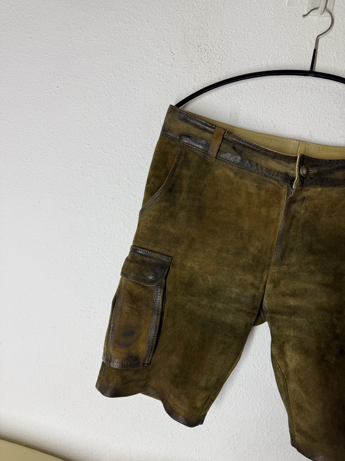 Genuine Leather Vintage Maddox Country Leather Cargo shorts Suede Size US 34 / EU 50 - 10 Thumbnail