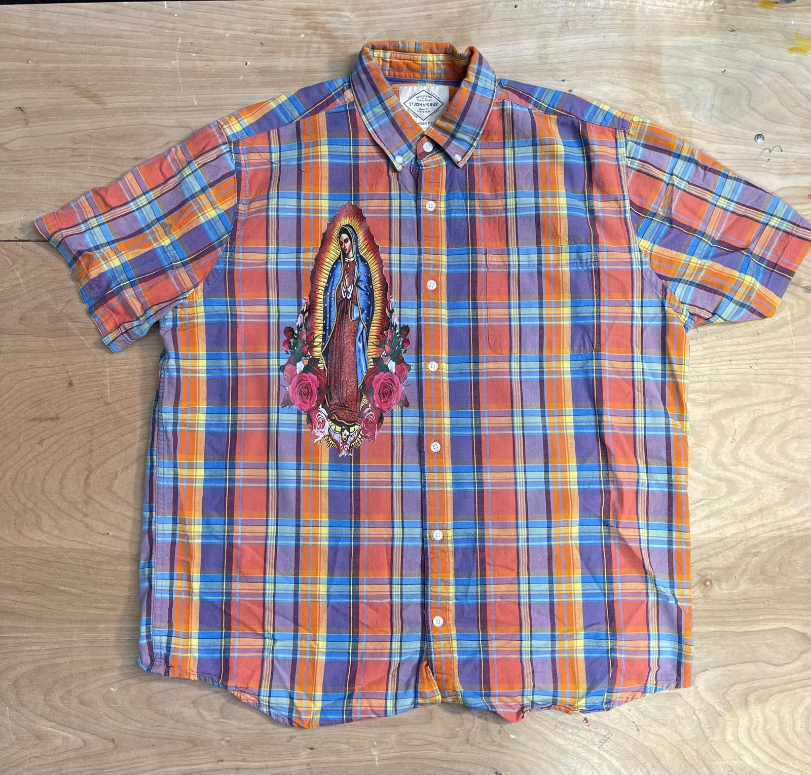 Affliction ST JOHN BAY VIRGIN MARRY STYLE FLANNEL Size 44R - 1 Thumbnail