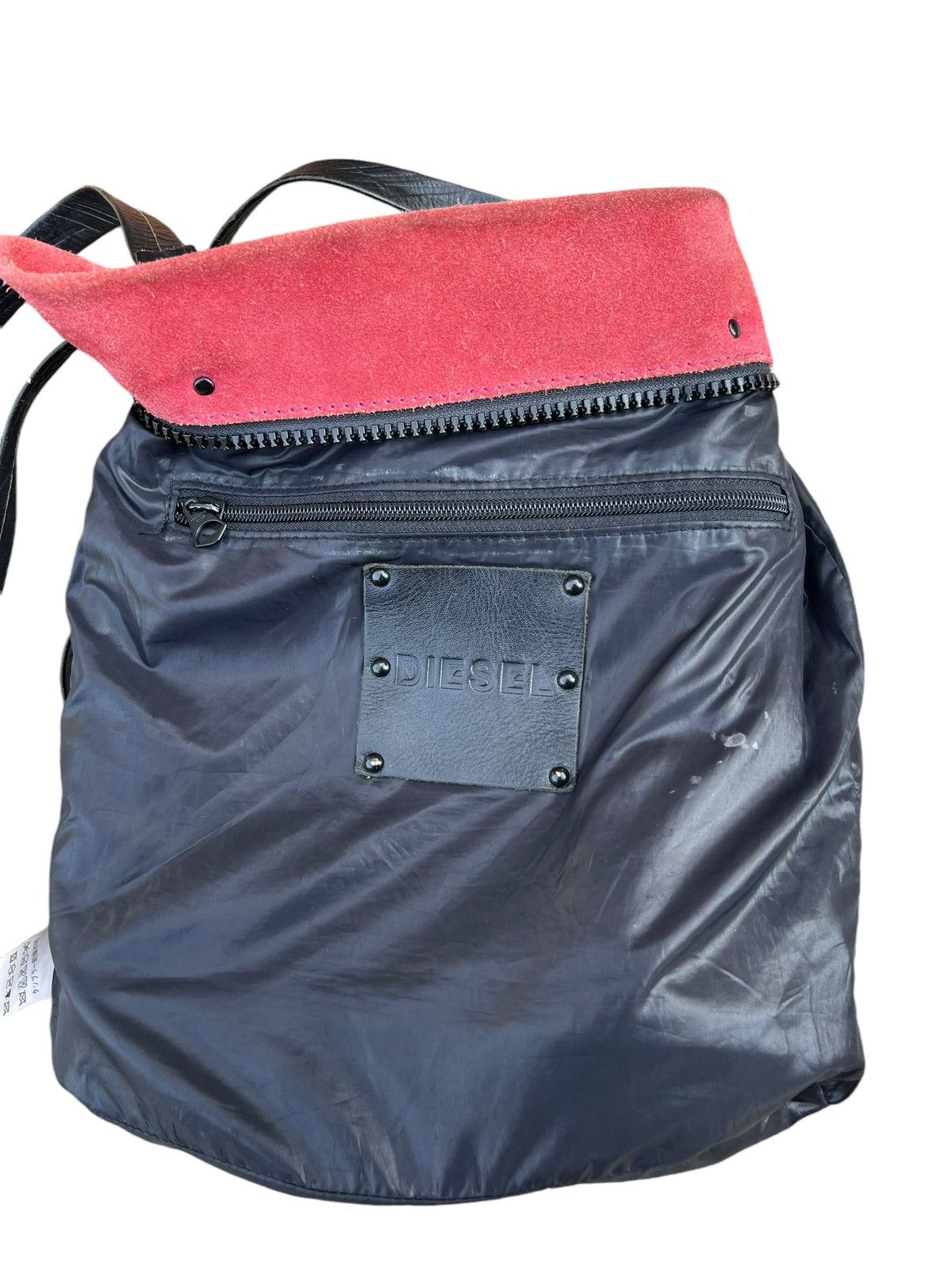 Leather Vintage Diesel Muddy Patina Suede Leather Mini Tote Bag Size ONE SIZE - 20 Thumbnail