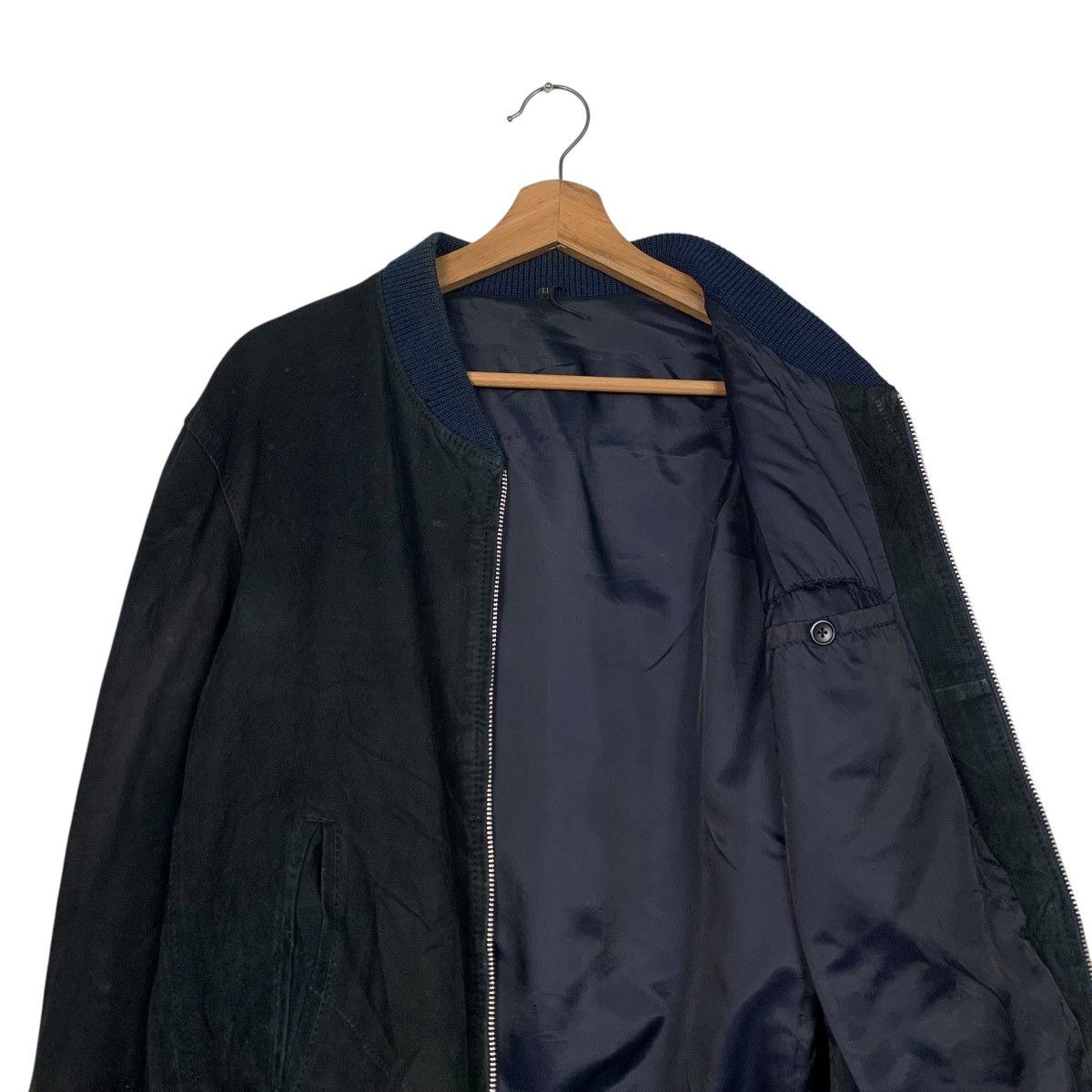 Vintage Vintage 90's Unbrand Suede Leather Jacket #2619-C118 Size US L / EU 52-54 / 3 - 10 Thumbnail