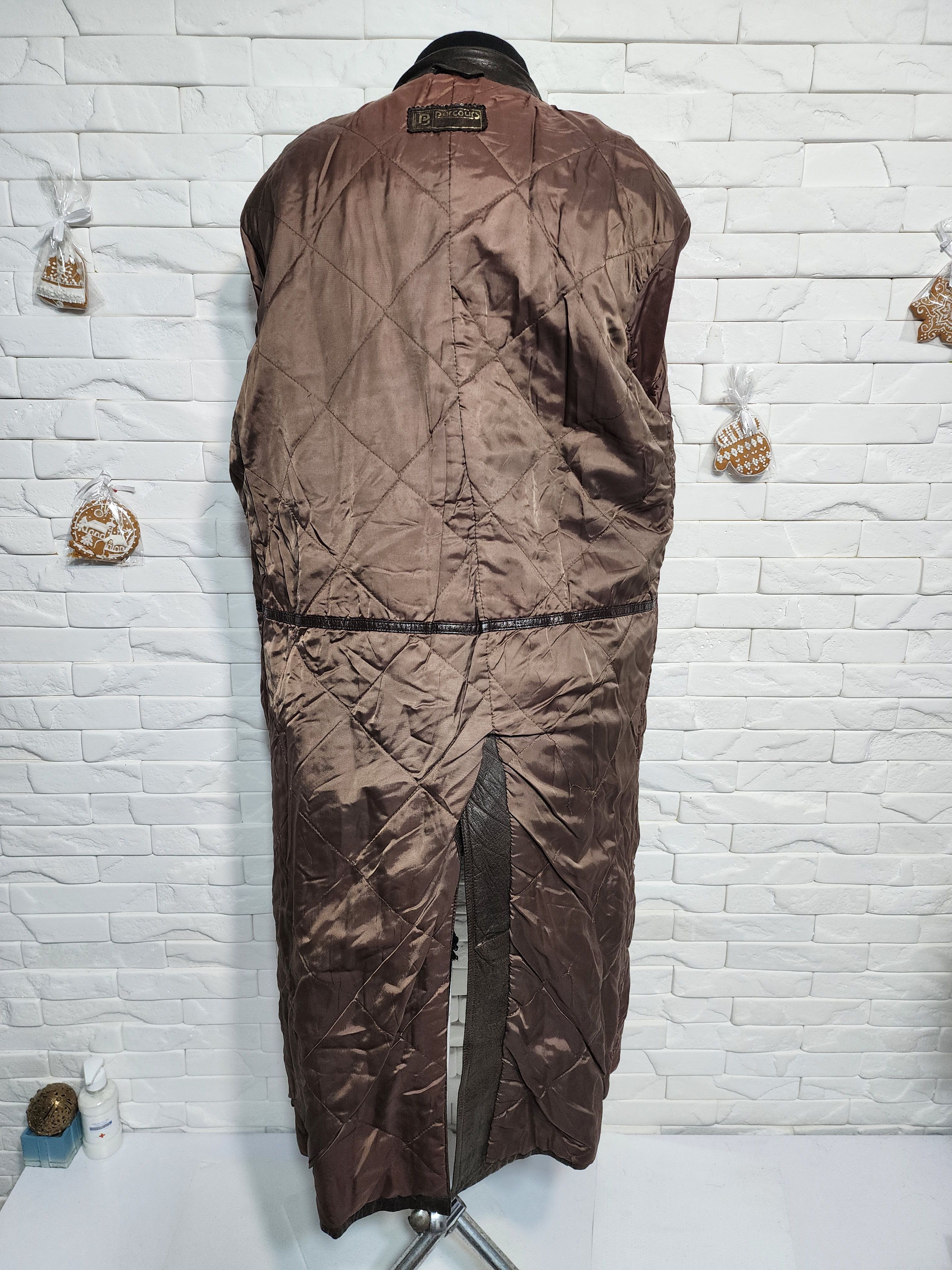 Uniqlo Brown Genuine Leather Men's Coat with Belt Size US L / EU 52-54 / 3 - 7 Thumbnail