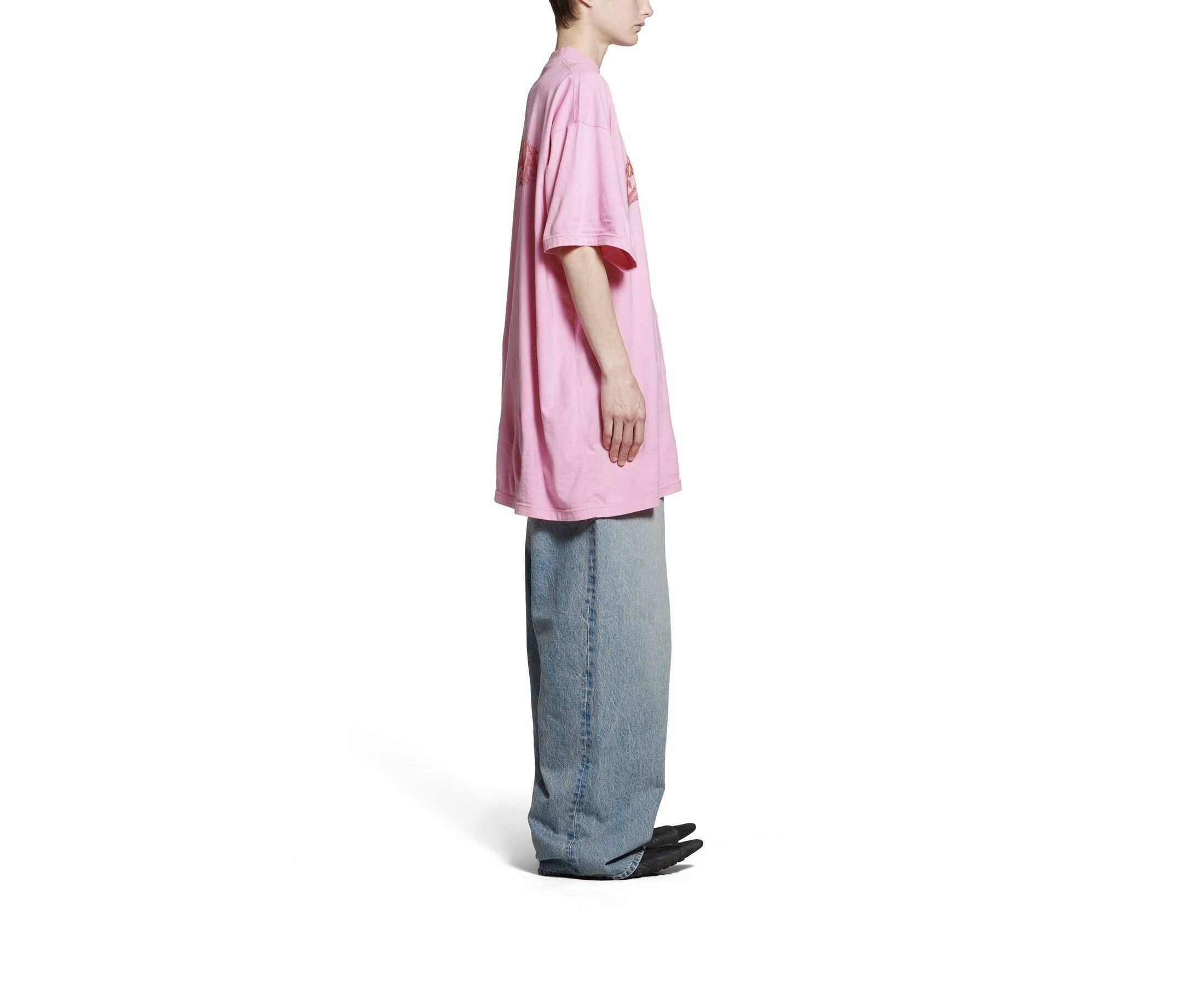 Balenciaga o1tr1nto0725 Offshore T-Shirt Oversized in Pink Size US M / EU 48-50 / 2 - 4 Thumbnail