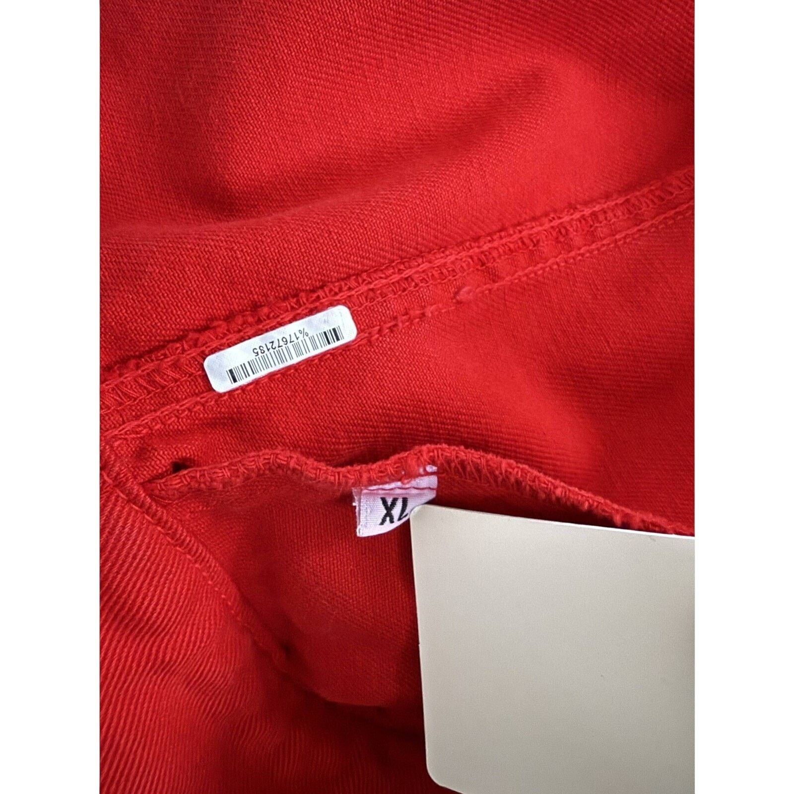 Sp5der Sp5der Young Thug Denim Trucker Jacket Sample Red Rhinestone Size US XL / EU 56 / 4 - 3 Thumbnail