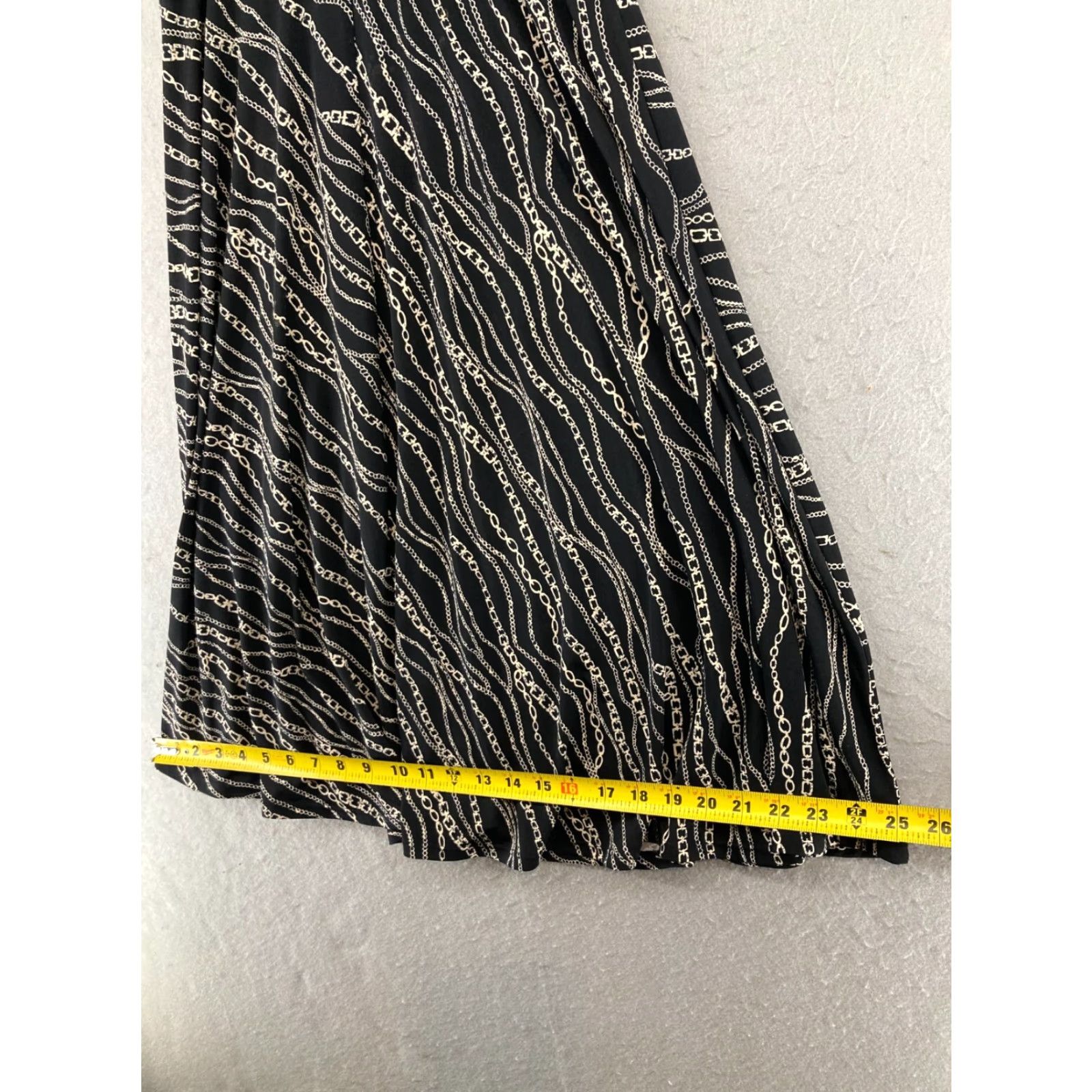 Worthington Worthington Womens Skirt Maxi Small Black Chain Pattern Size 28" / US 6 / IT 42 - 3 Thumbnail