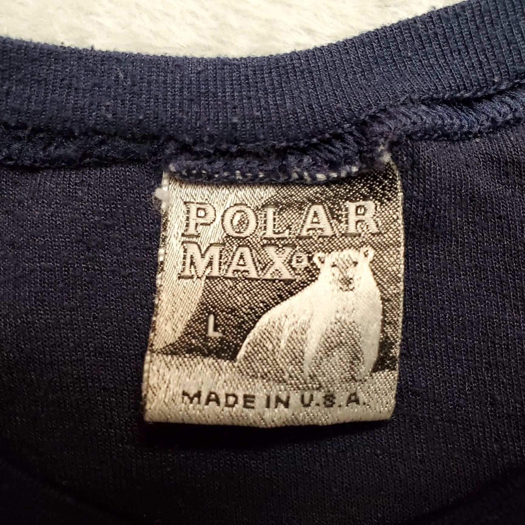 Layer 8 VINTAGE Polar Max Shirt Mens L Blue 100% Polyester USA Crew Neck Long Sleeve Solid Pattern Classic Outdoor USA Mens Size US L / EU 52-54 / 3 - 4 Thumbnail