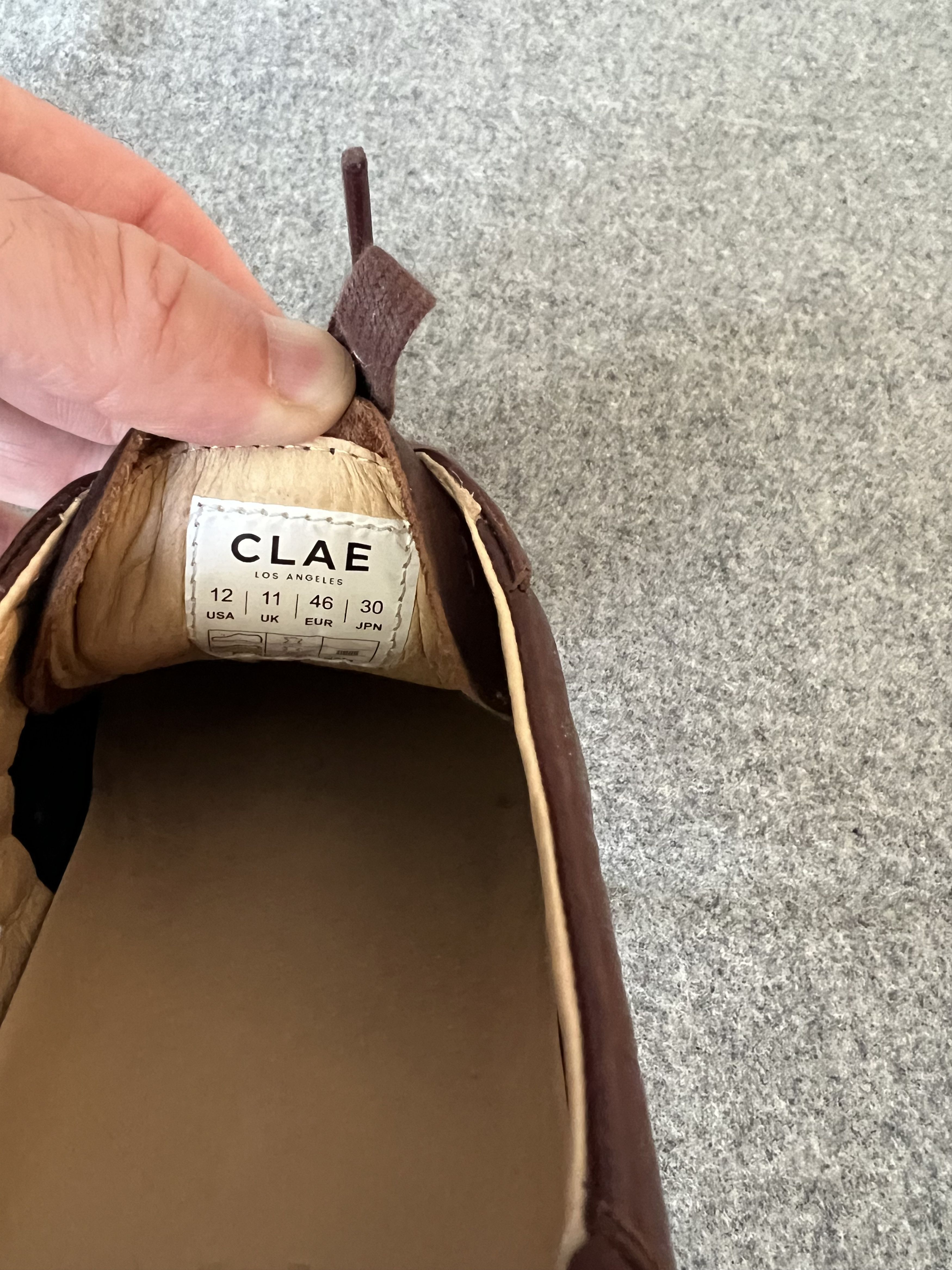 CLAE CLAE Bradley Men’s Sneakers - Cocoa Leather Size US 13 / EU 46 - 6 Thumbnail