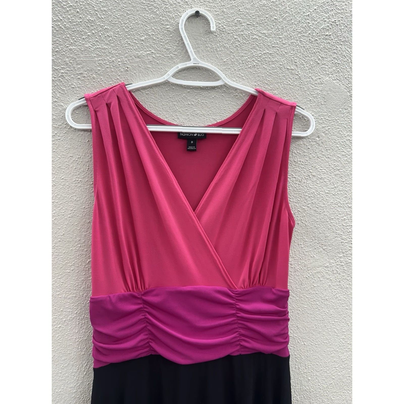 Vintage Fashion Bug Womens Dress Sleeveless Pink Black Size Small Knee Length V-Neck Style Fit & Flare Casual Party/Cocktail Dress Womens Size S / US 4 / IT 40 - 2 Thumbnail