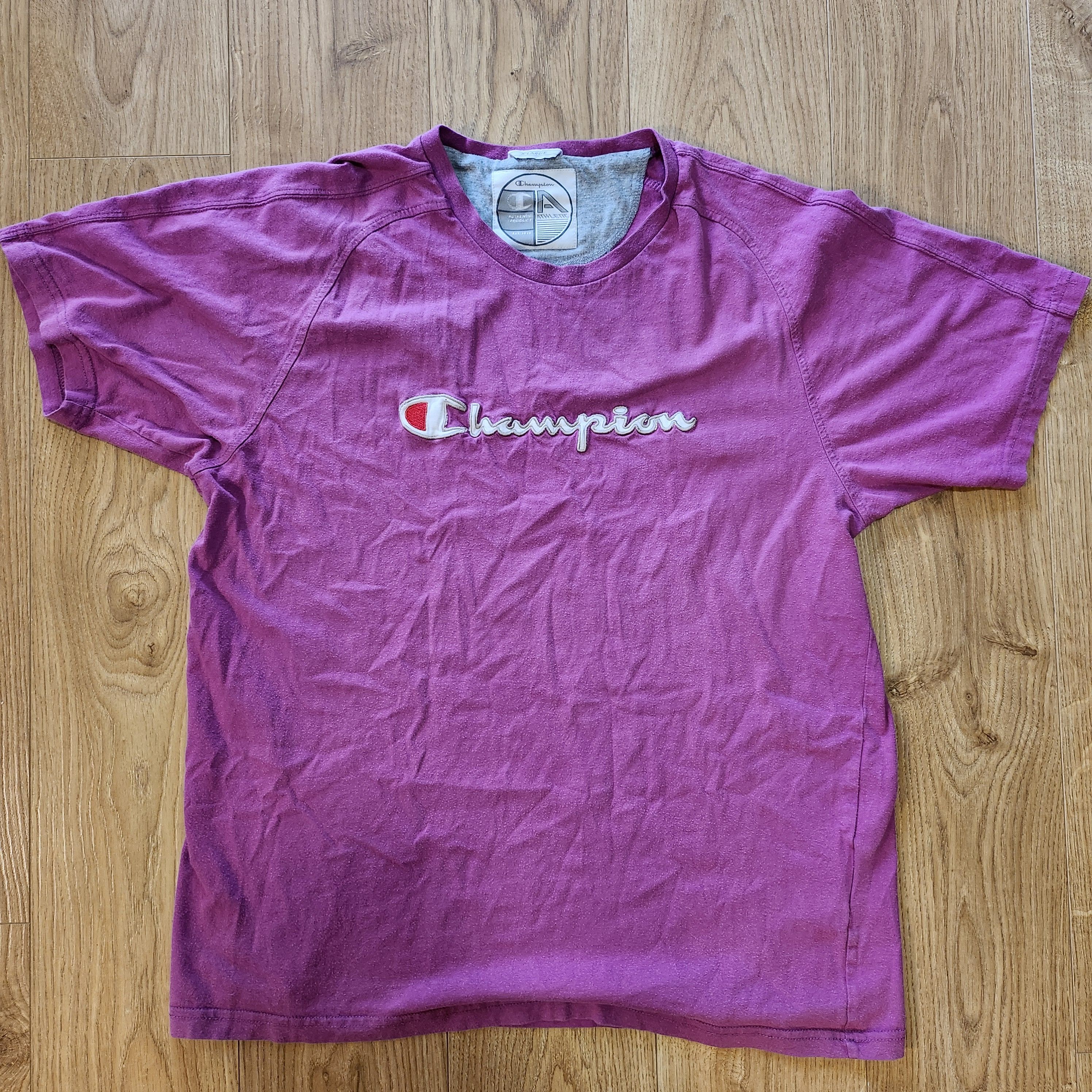 Champion × Vintage Champion Embroidery Pink tee Size US L / EU 52-54 / 3 - 1 Thumbnail