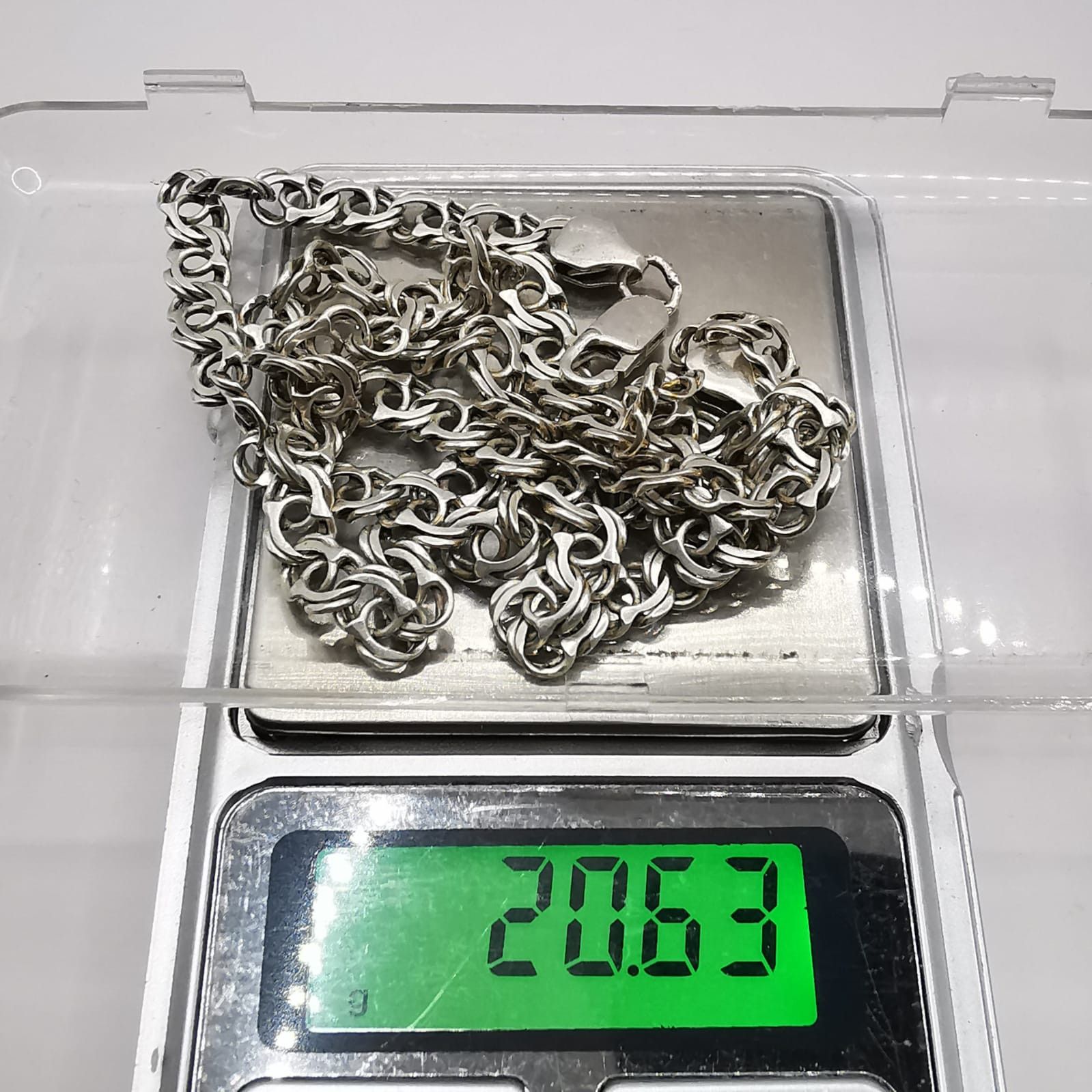 Sterling Silver Vintage Jewelry Chain, 925 Sterling Silver, Signed 20,63g Size ONE SIZE - 8 Thumbnail