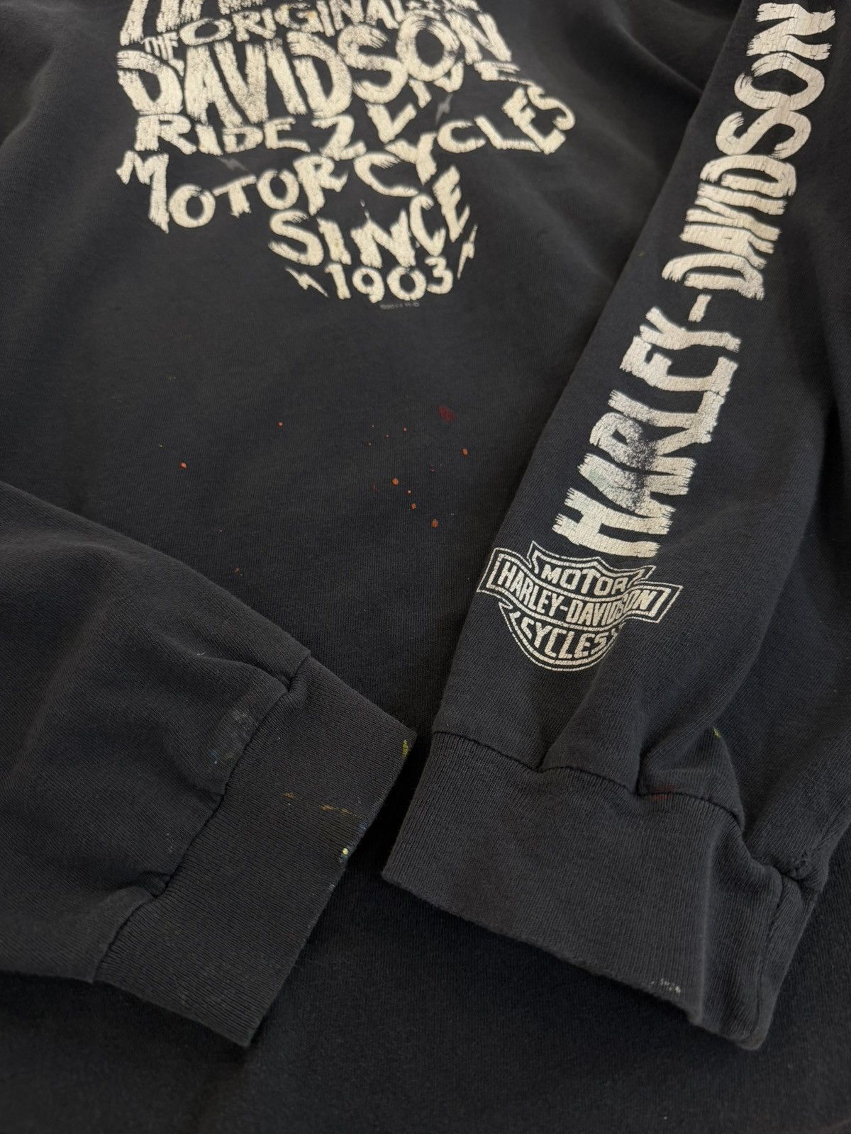 Vintage Thrashed (2014) Harley Tee Size US L / EU 52-54 / 3 - 7 Thumbnail