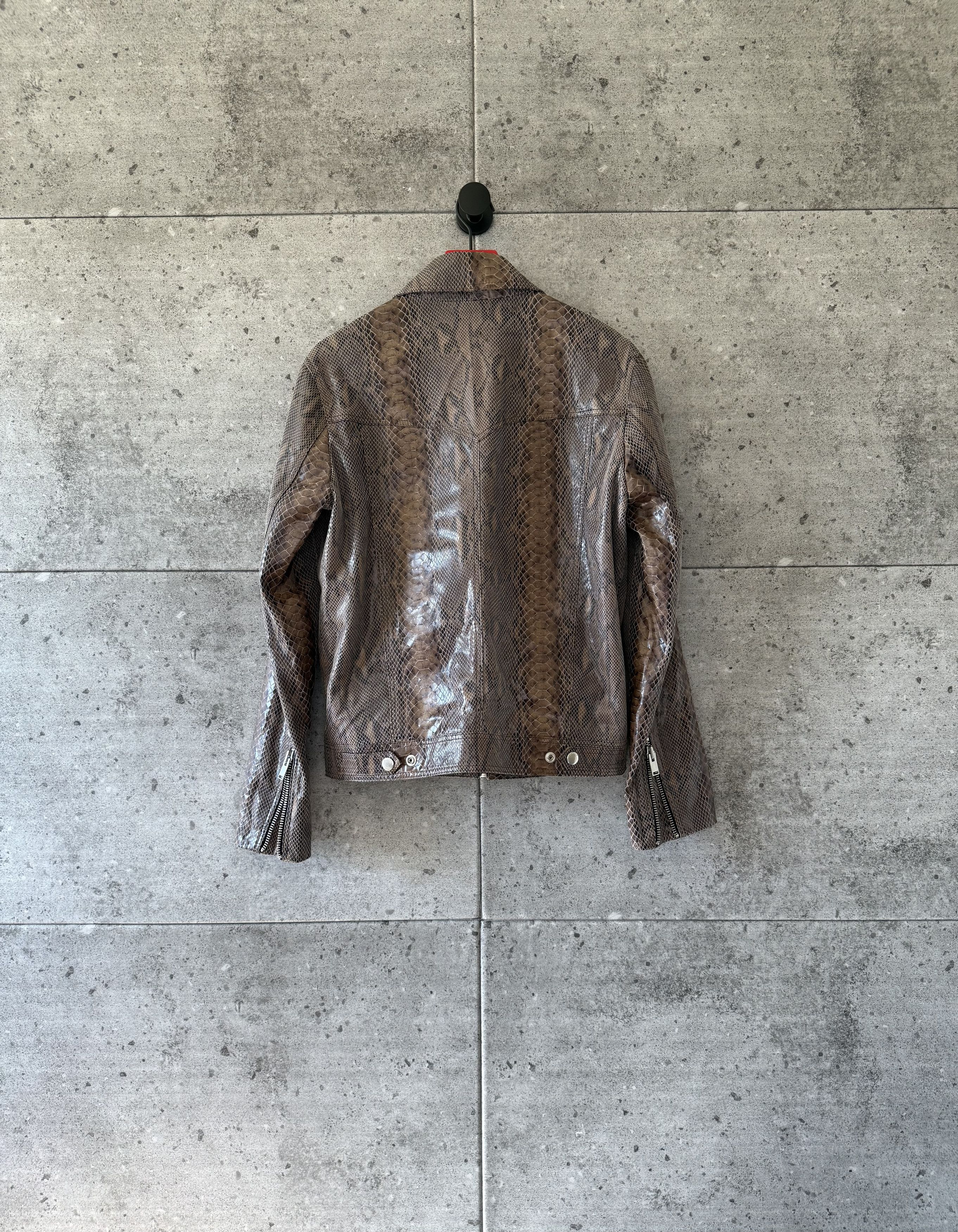 Vintage Vintage 100 percent python skin snake skin biker jacket Size US L / EU 52-54 / 3 - 2 Thumbnail
